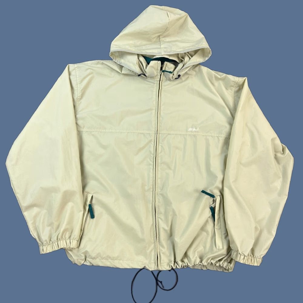 Vintage Vintage L.L. Bean Jacket Mens 2XL Tall Tan Full Zip Hooded Windbreaker Hiking 90s Streetwear Style Windbreaker Mens (Beige) Size US XXL / EU 58 / 5 - 1 Thumbnail