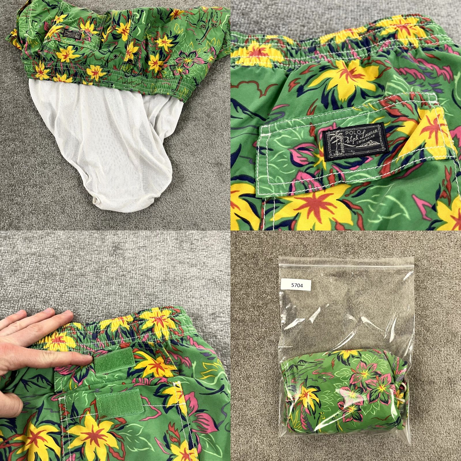 Polo Ralph Lauren Polo Ralph Lauren Swim Trunks Mens XL x 4.5" Green Floral Animals Lined Preppy Size US XL / EU 56 / 4 - 8 Thumbnail