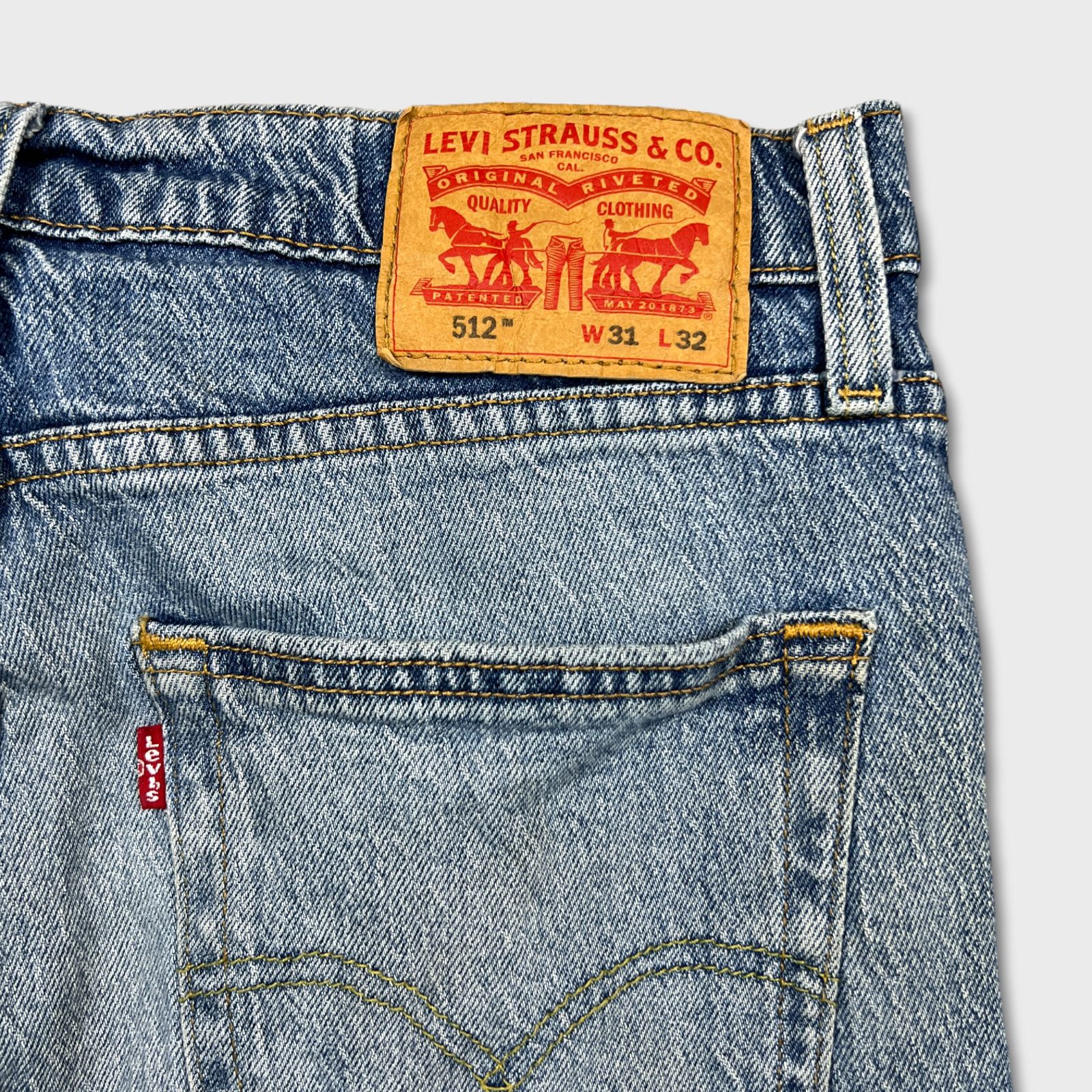 Levi's × Vintage Levi's 512 Jeans 32x30 Slim Taper Distressed Denim Pants Size US 31 - 6 Thumbnail