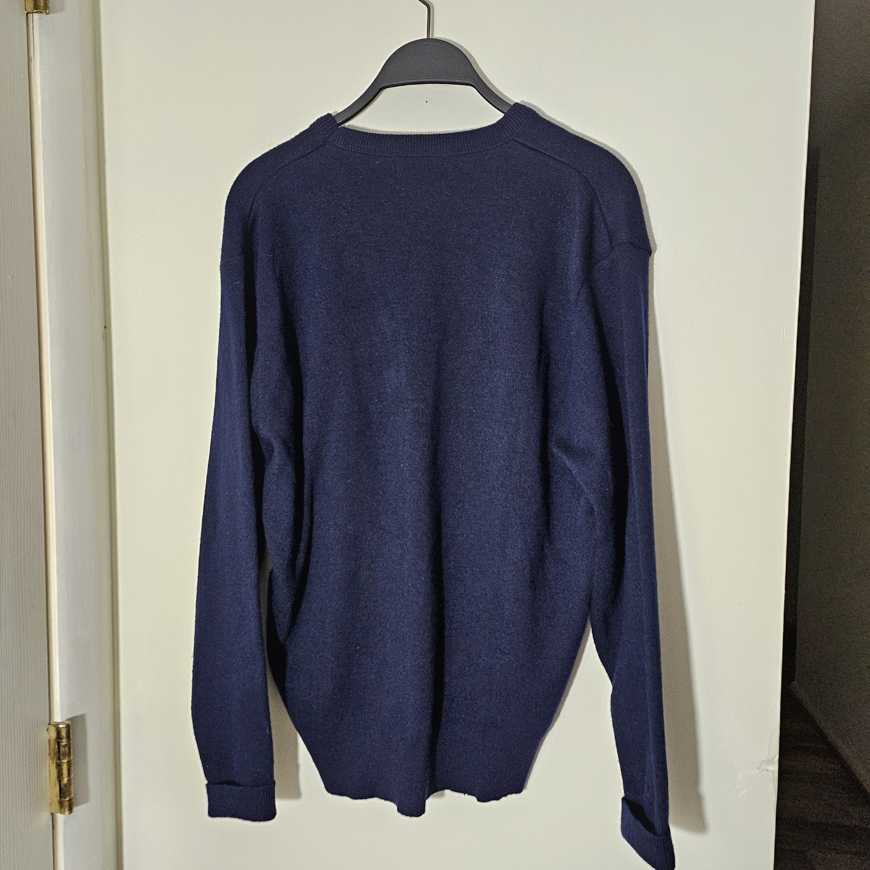 Towncraft × Vintage Vintage 80s Towncraft Mens V-Neck Sweater Navy Made In USA Size US M / EU 48-50 / 2 - 3 Thumbnail