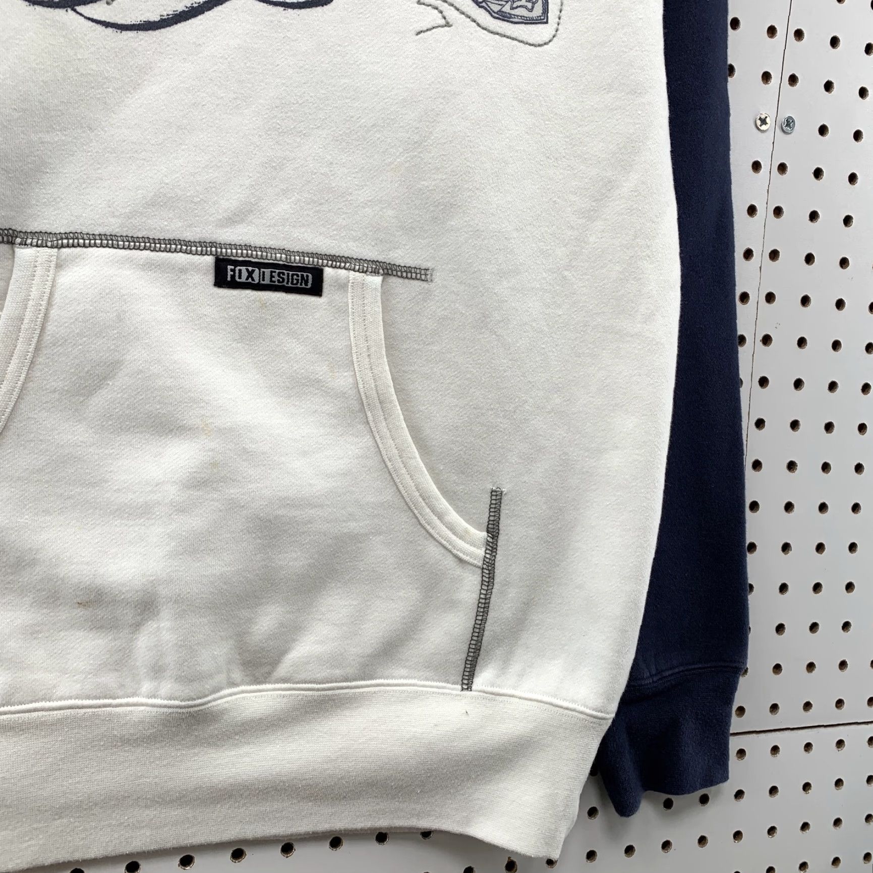 Fox Racing Fox Racing Hoodie Pullover Fleece White Navy Mens Small Long Sleeve Racing Size US S / EU 44-46 / 1 - 7 Thumbnail