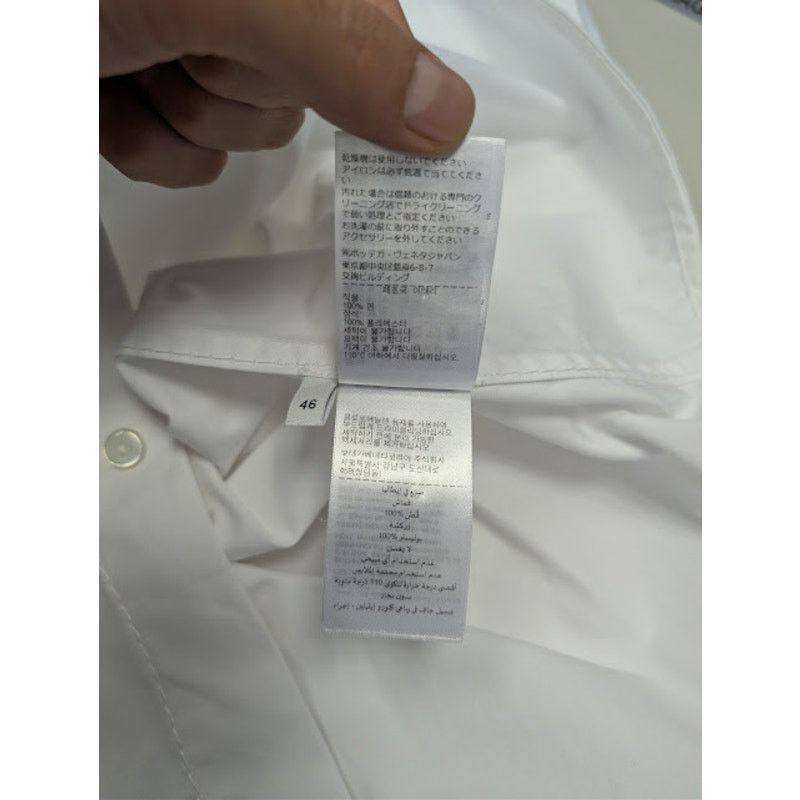 Bottega Veneta o1rshd1 Compact Cotton Canvas Shirt in White Size US S / EU 44-46 / 1 - 19 Thumbnail