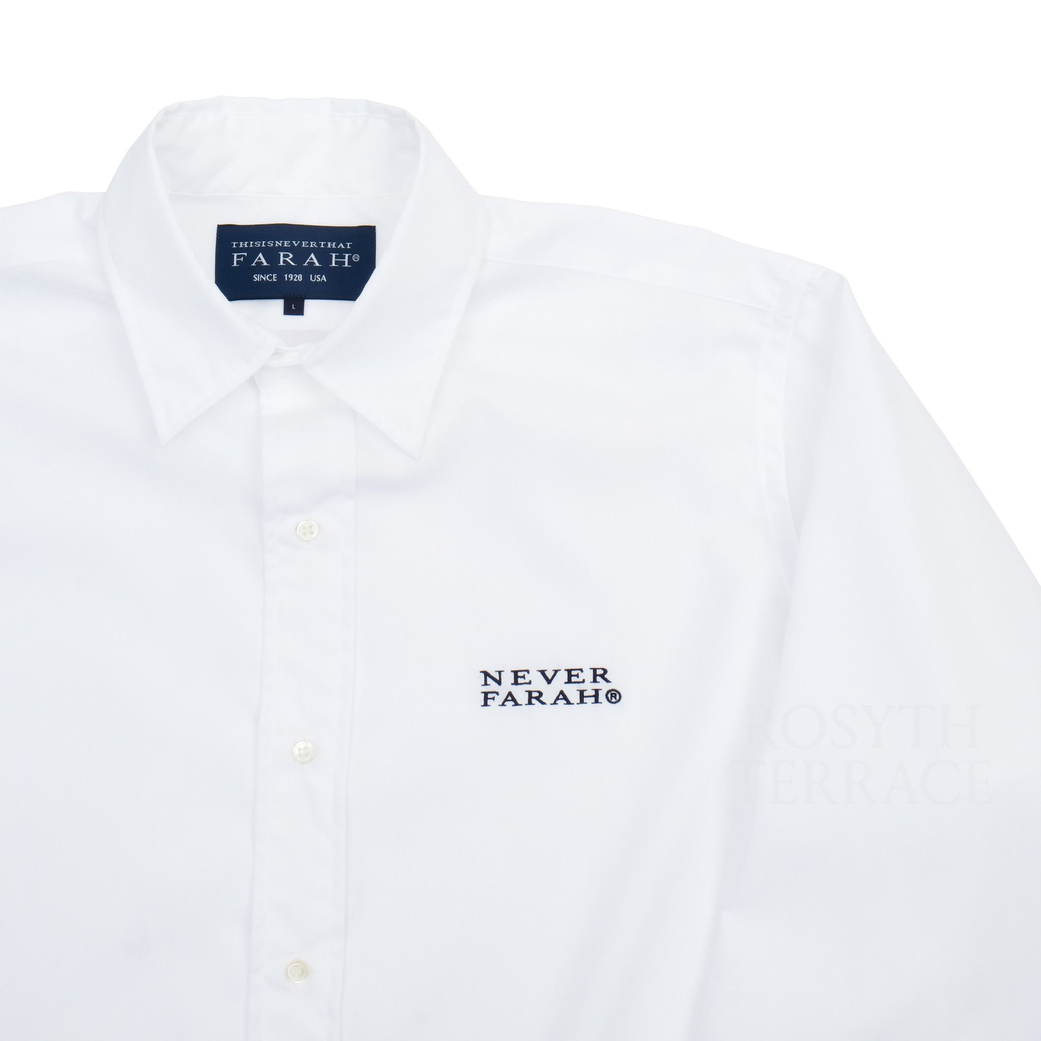 Farah × thisisneverthat 【thisisneverthat x FARAH JAPAN / CLASSIC SHIRT WHITE / L】 Size US L / EU 52-54 / 3 - 3 Thumbnail