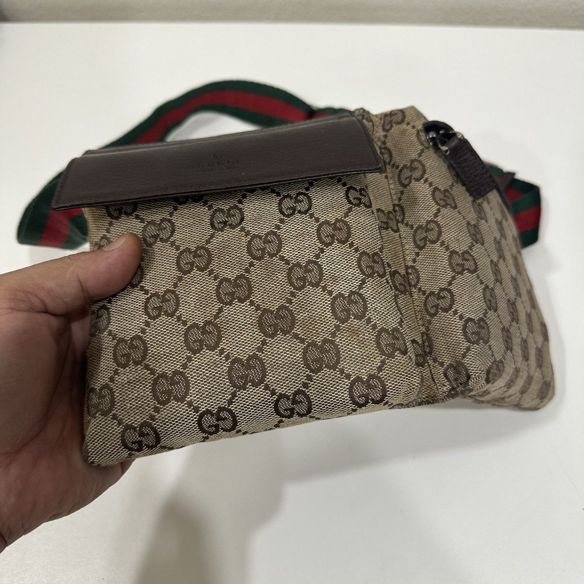 Gucci GUCCI GG CANVAS DOUBLE POCKET FANNY PACK BUMBAG 26 Size ONE SIZE - 6 Thumbnail