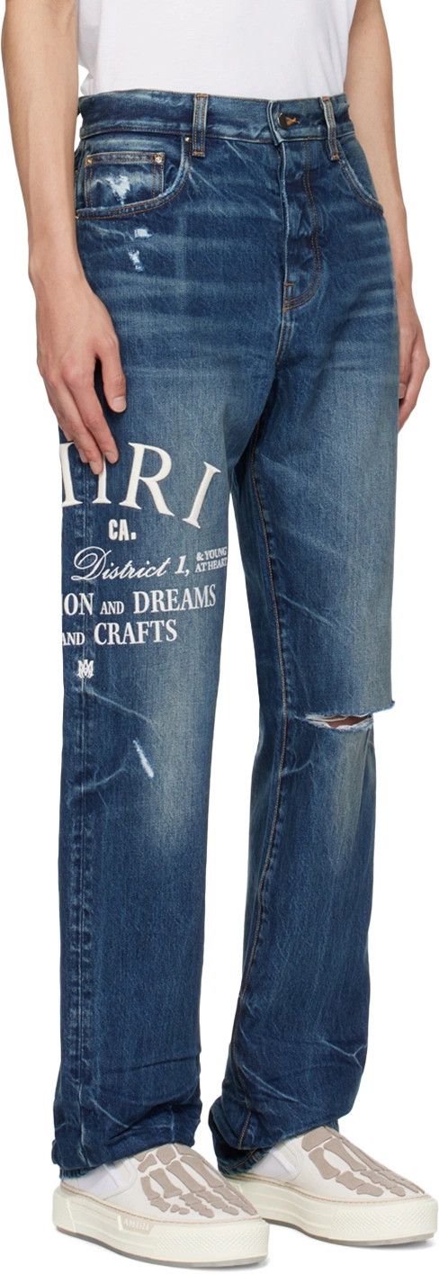 Amiri o1w1db10125 Embroidered Jean in Blue Size US 34 / EU 50 - 5 Thumbnail