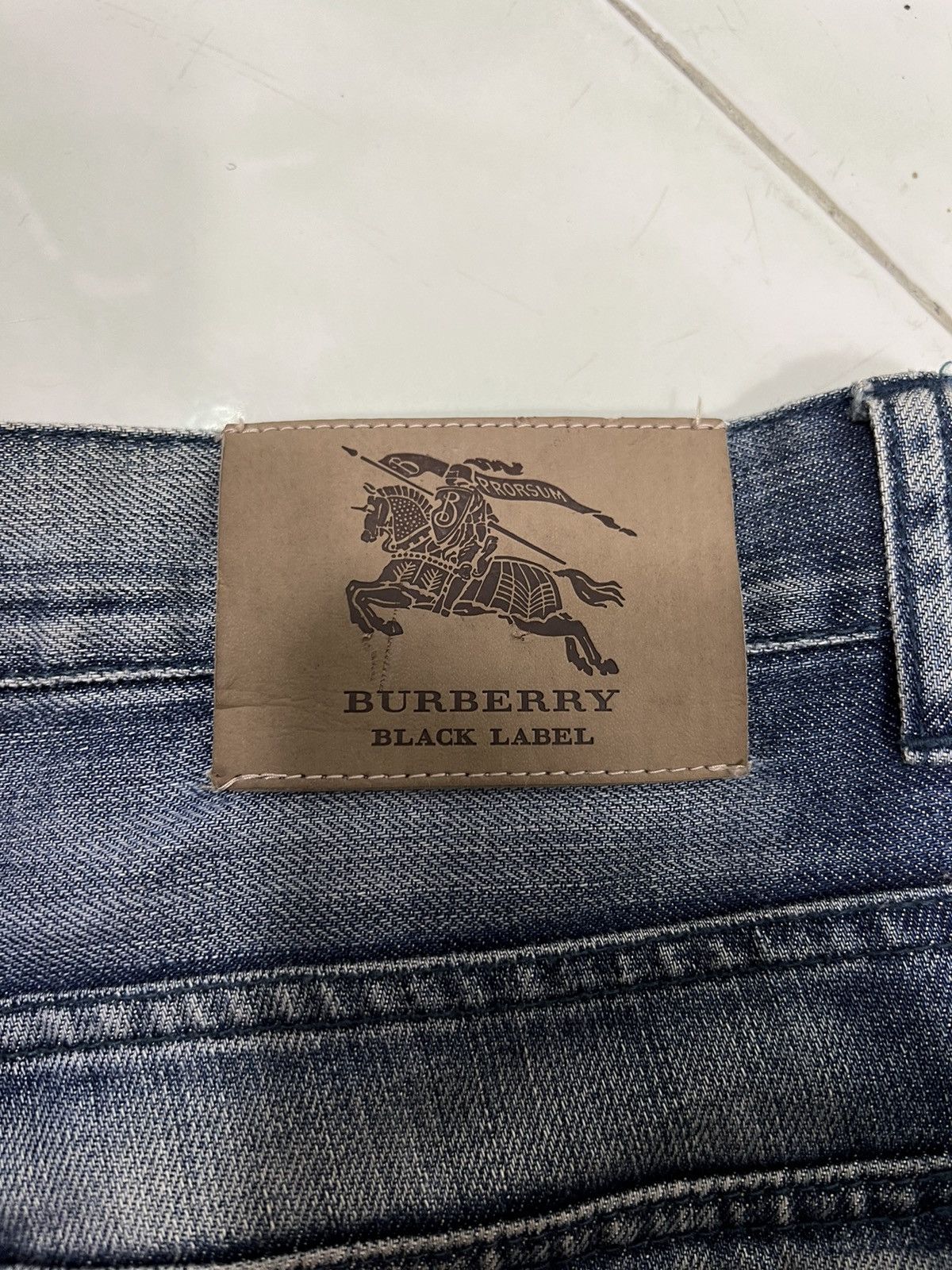 Burberry 🔥 BURBERRY BLACK LABEL DYED DISTRESSED DENIM JEANS Size US 33 - 14 Thumbnail