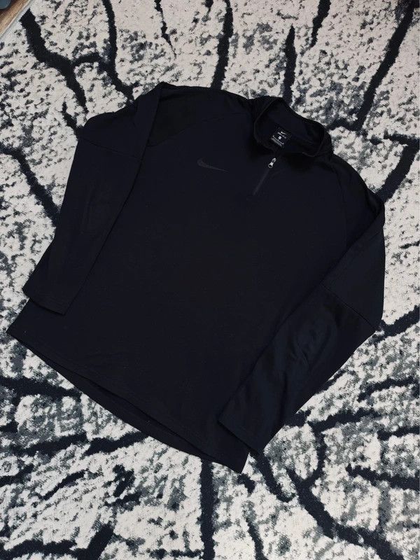 Nike Nike Dri Fit Running Sports Sweatshirt Black M Size US M / EU 48-50 / 2 - 2 Thumbnail