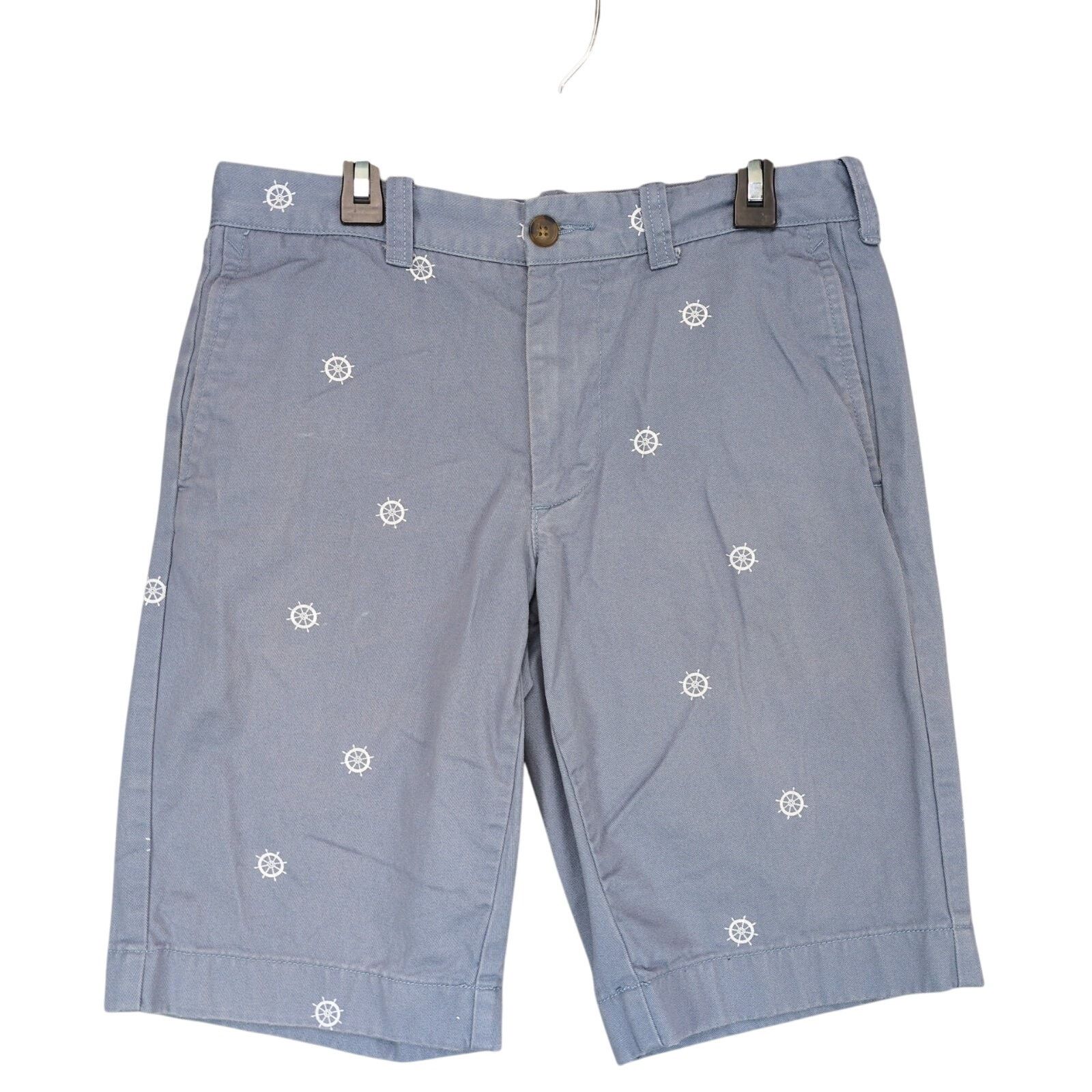 J.Crew J Crew Rivington Men's 29x10.5 Blue Nautical Chino Shorts Size US 29 - 1 Thumbnail
