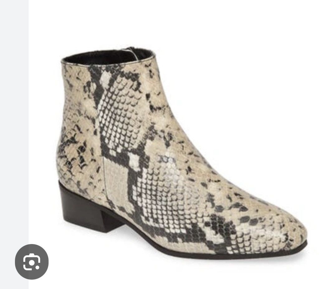 Aquatalia FUOCO Water Resistant Booitie in Snake Print Size US 10 / IT 40 - 1 Thumbnail