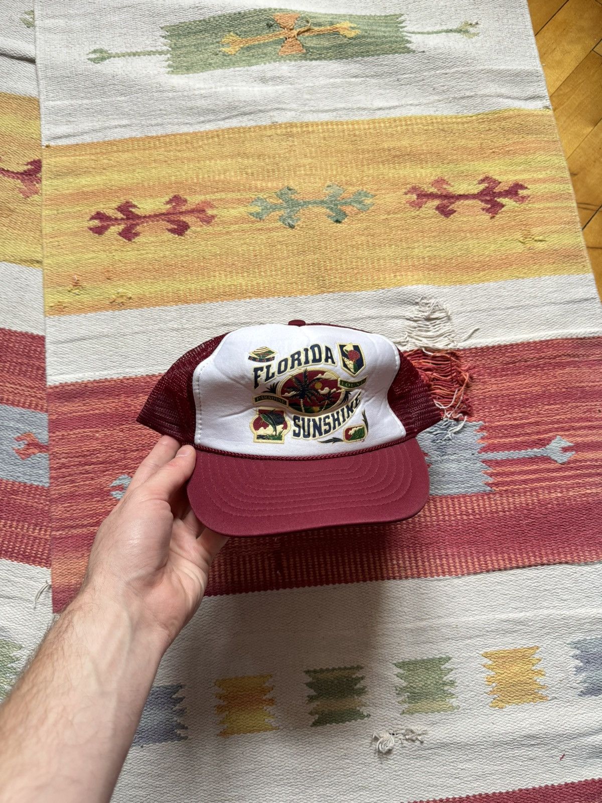 Other Vintage 90’s Florida USA Sunshine Trucker Hat Size ONE SIZE - 1 Thumbnail