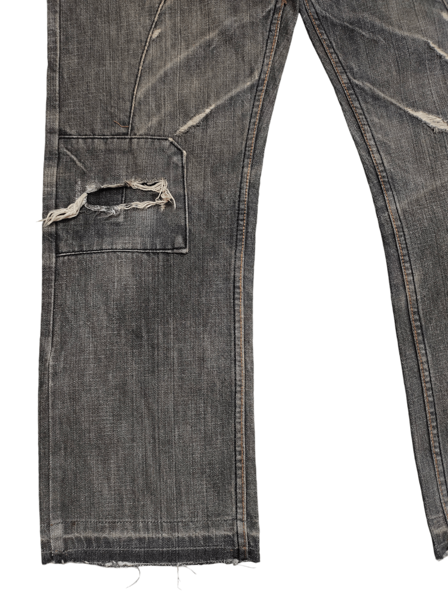 Comme des Garcons × Undercover Vintage Y2k Steen Blue Clawmark Distress Faded Denim Jeans Size US 32 / EU 48 - 7 Thumbnail