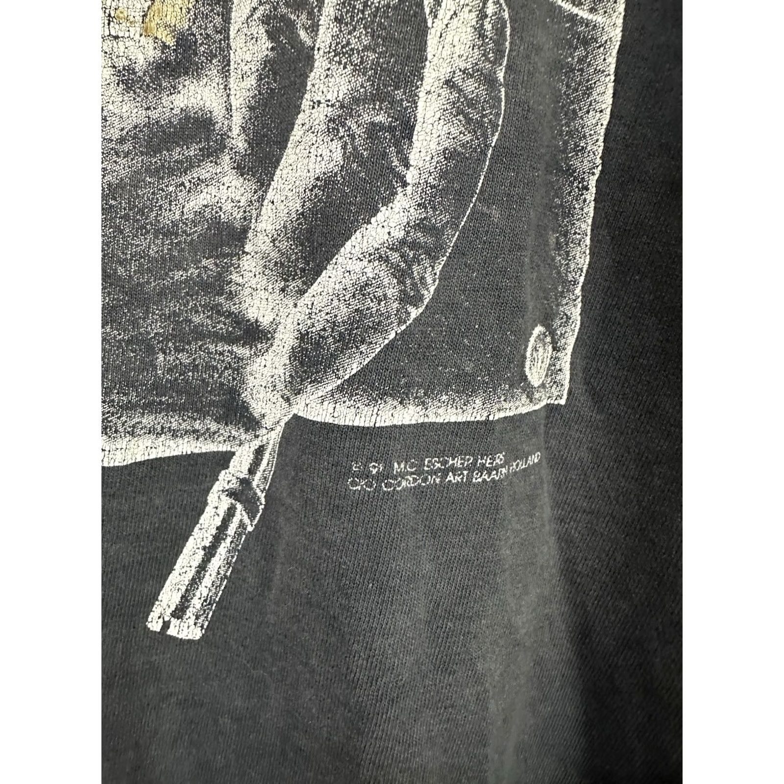 Thrasher VTG Andazia T-Shirt Black L Grunge Thrashed Faded Distressed Worn Wip Workwear Mens Shirt 90s Style Vintage MC Escher Drawing Hands Gradient Sun Fade Size US L / EU 52-54 / 3 - 5 Thumbnail