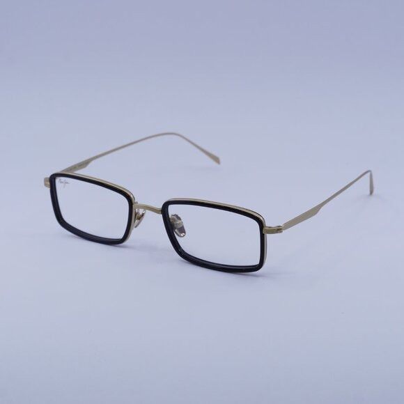 Maui Jim Maui Jim MJO2421 16B Eyeglasses Black/Gold 49mm Rectangle Size ONE SIZE - 5 Thumbnail