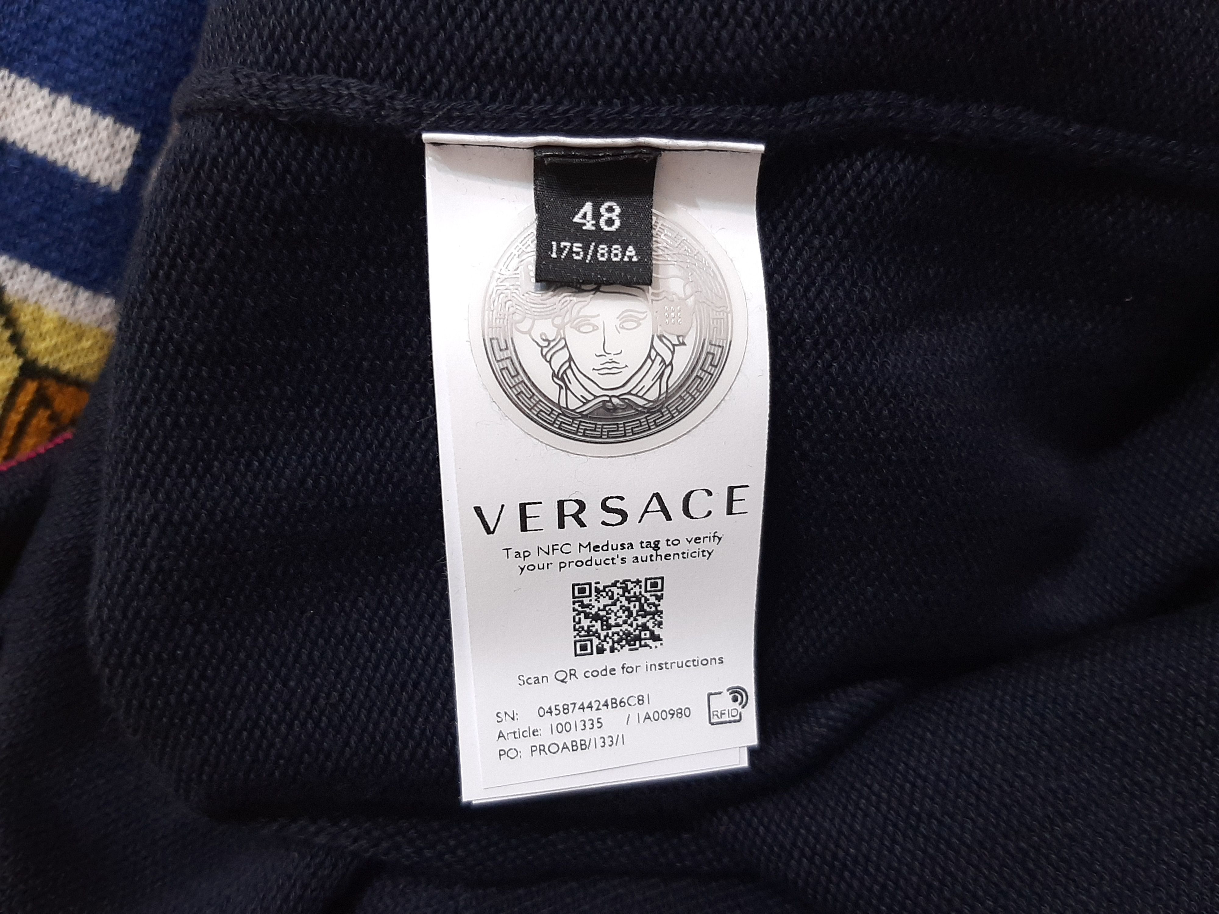 Versace Versace Sweater Navy Size IT 48 M Intarsia Size US M / EU 48-50 / 2 - 8 Thumbnail