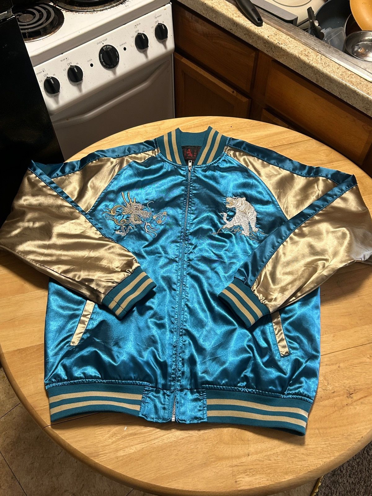 Other Japanese blue gold Sukajan Size US XL / EU 56 / 4 - 1 Thumbnail