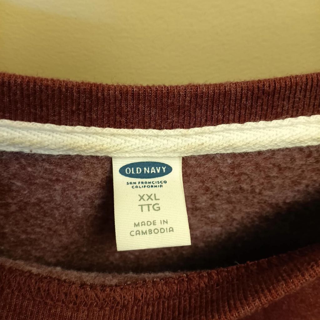 Old Navy Men's/Unisex Old Navy Sweatshirt XXL Burgundy Size US XXL / EU 58 / 5 - 4 Thumbnail