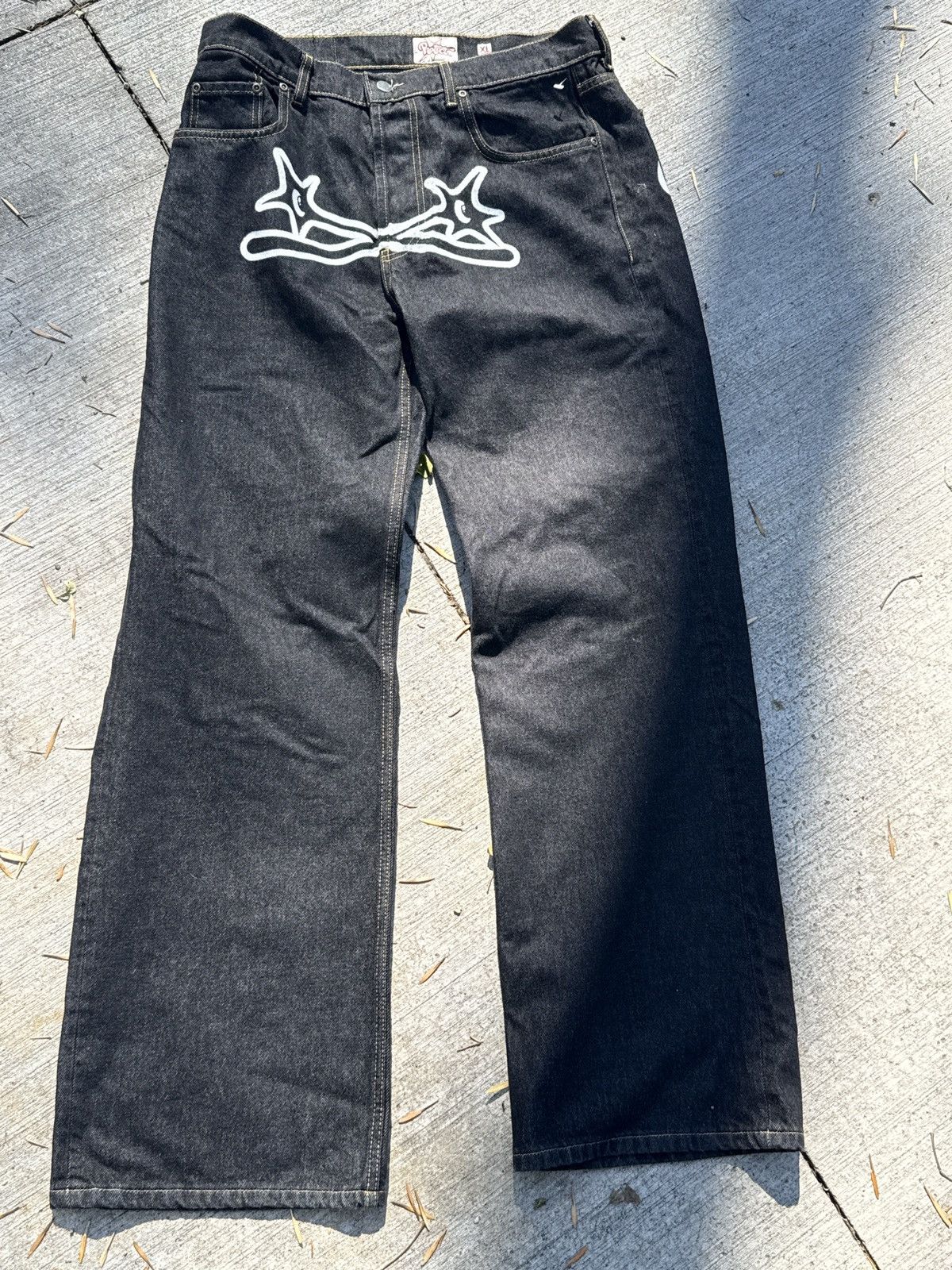 Japanese Brand Protect ldn White Spike Denim XL Size US 34 / EU 50 - 1 Thumbnail