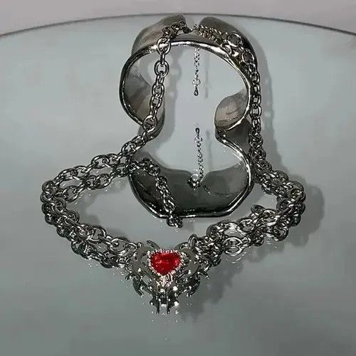 Crosby Square Electro Chain Crystal Heart Silver Abstract Star Pop Fantasy Size ONE SIZE - 2 Thumbnail