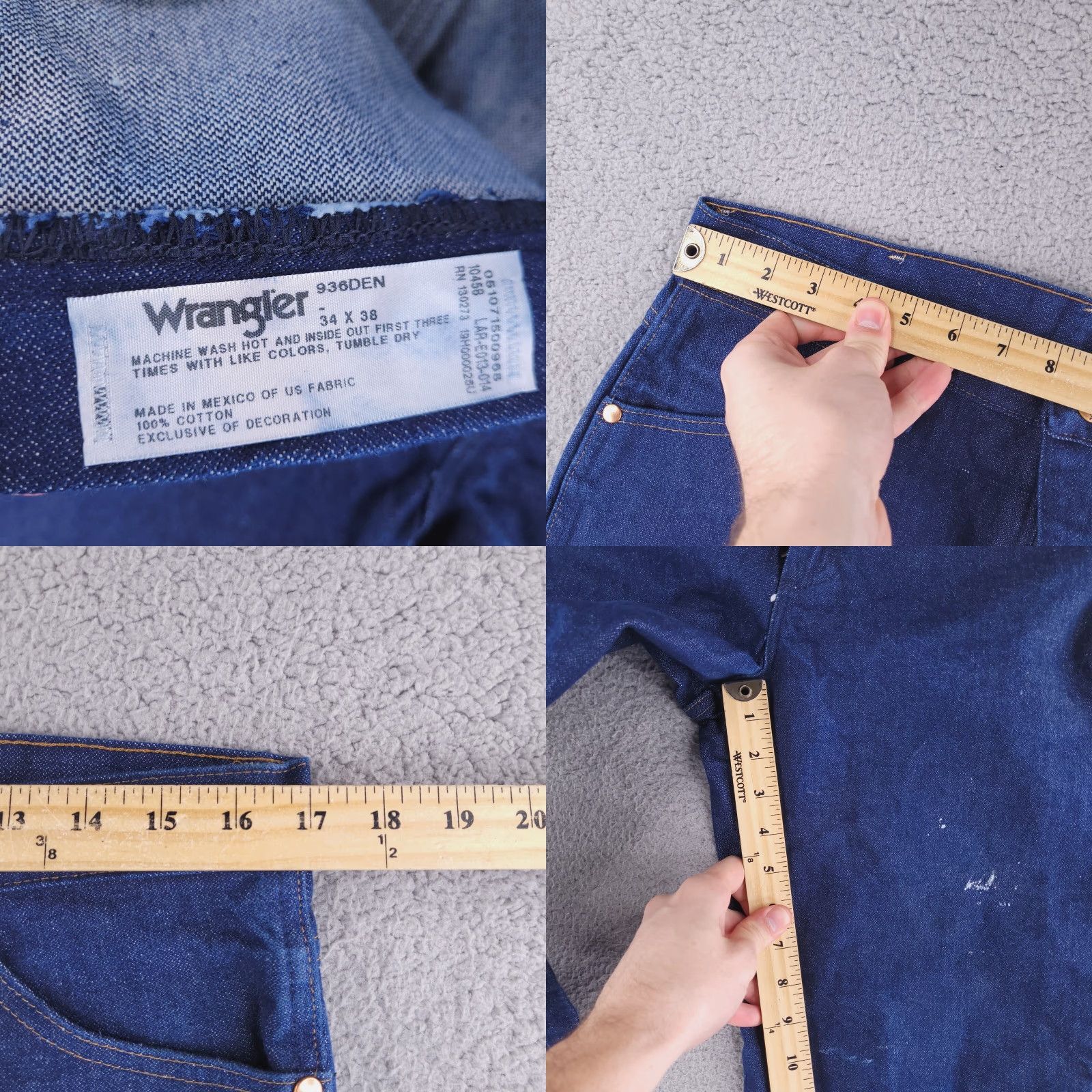Wrangler Wrangler Jeans 34x30 Blue Cowboy Western Straight Mens Size US 34 / EU 50 - 8 Thumbnail