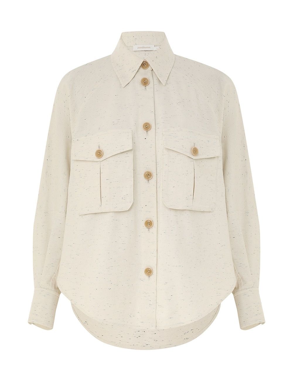oc11z0925 Illustration Pocket Shirt in Ivory