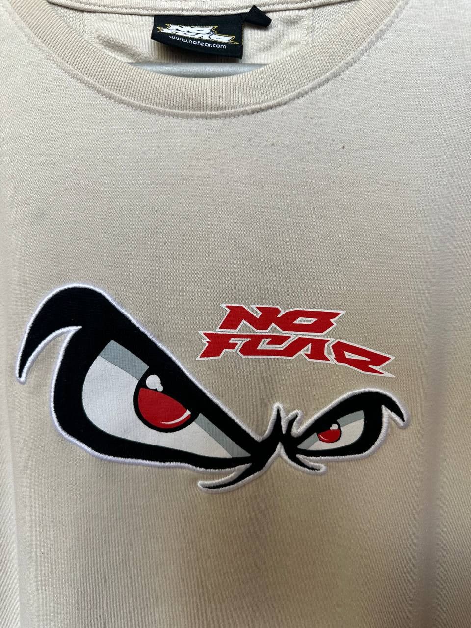 No Fear No Fear Vintage Y2K Big Eyes T-Shirt Beige Crew Tee Size US XL / EU 56 / 4 - 8 Thumbnail