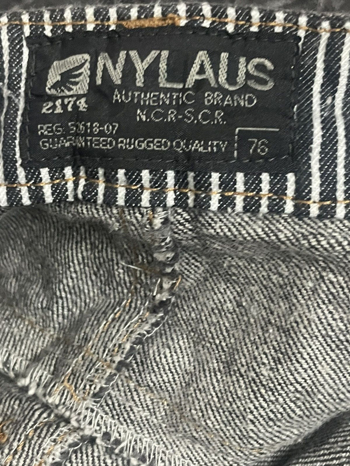 Hysteric Glamour × Vintage Nylaus Double waist Clawmark Trim Twist Leg Jeans Size US 30 / EU 46 - 12 Thumbnail