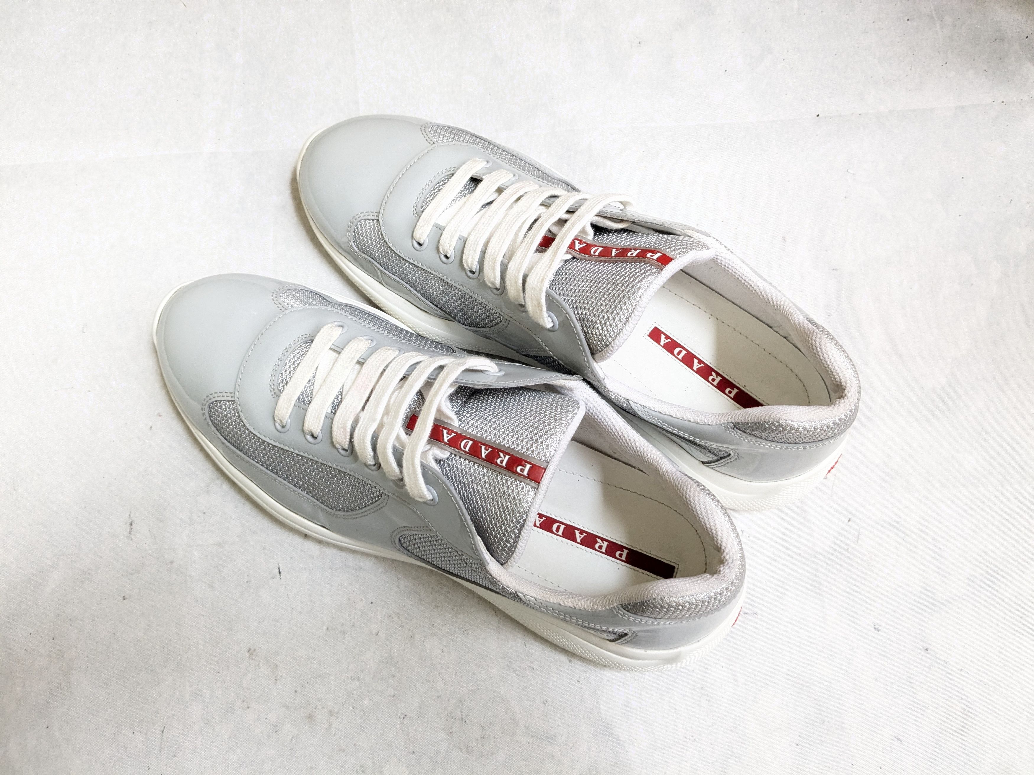 Prada Prada America's Cup Gray Patent Leather 11 US Low Size US 11 / EU 44 - 16 Thumbnail