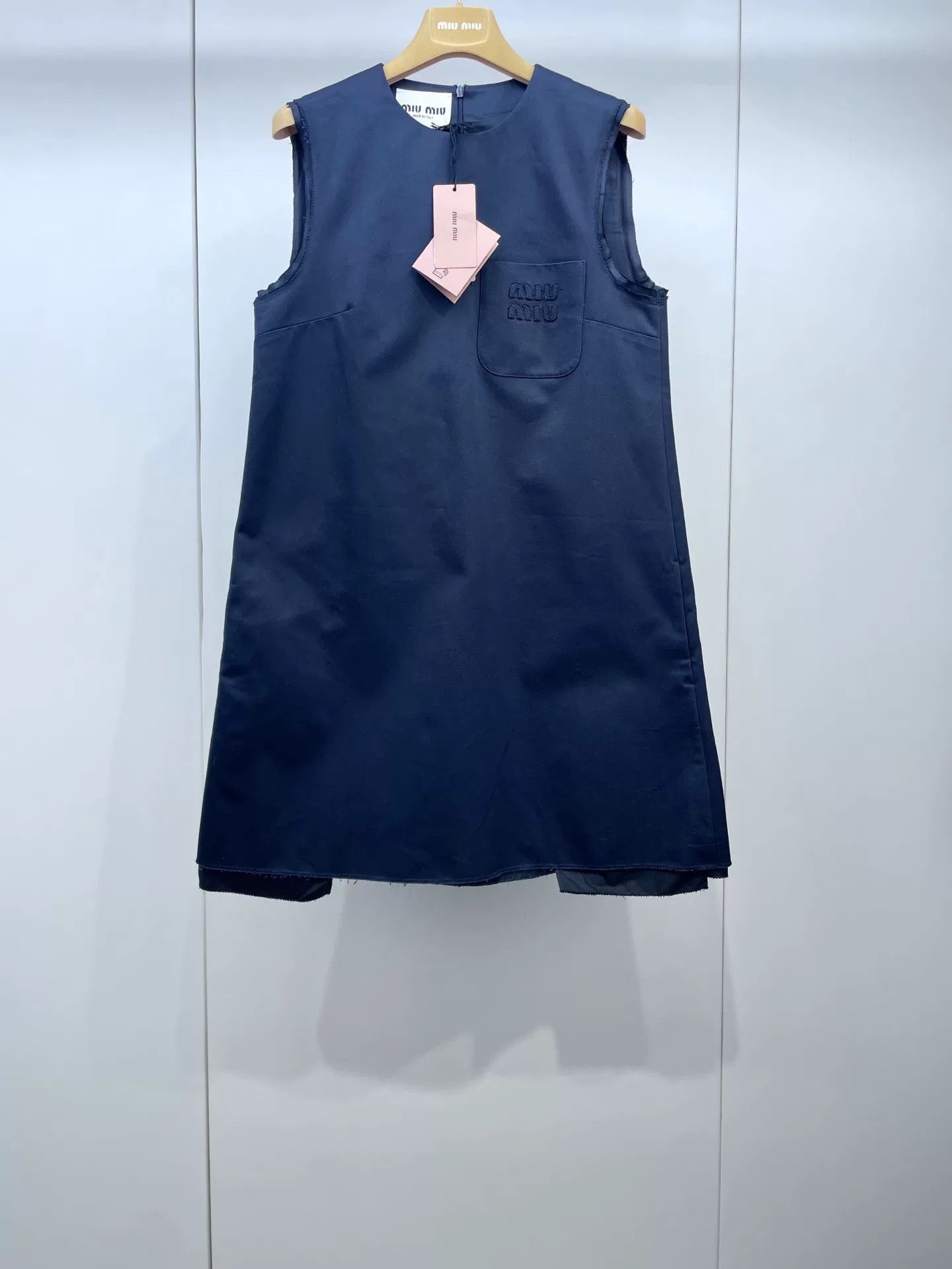 Miu Miu Miu Miu Navy Patch Logo Dress Size S / US 4 / IT 40 - 1 Thumbnail