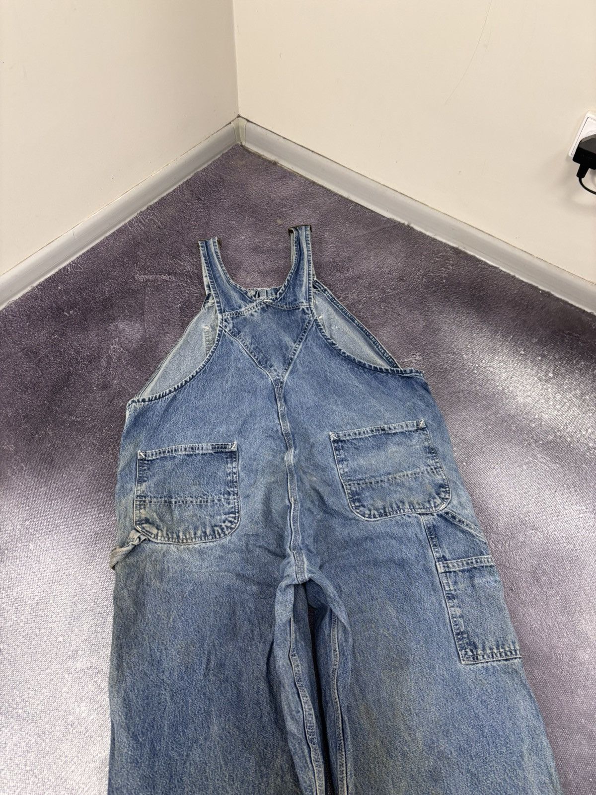 Carhartt Vintage Carhartt Bib Overalls R07 DST Blue Denim Carpenter Size US 42 / EU 58 - 16 Thumbnail