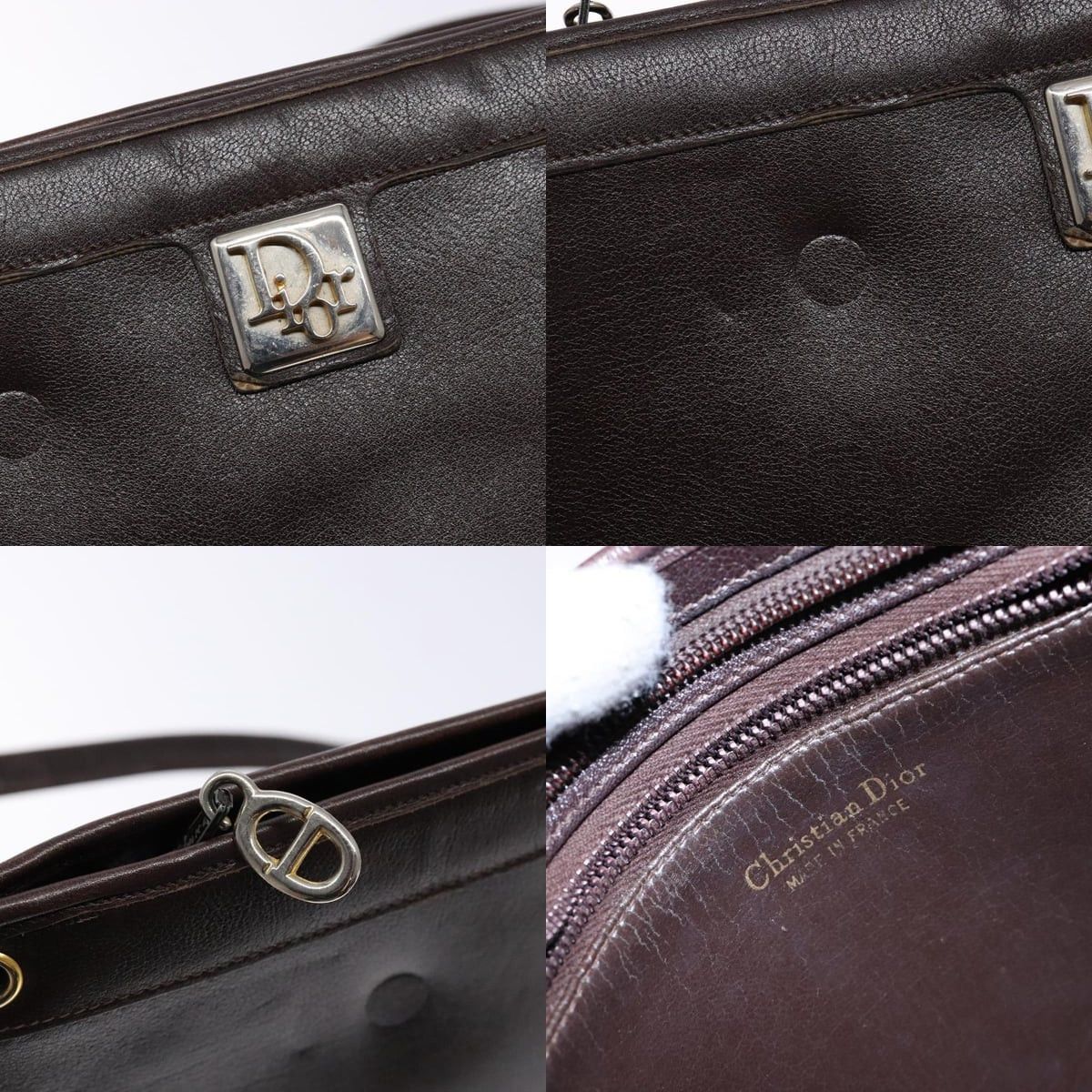 Dior DIOR Shoulder Bag Leather Dark Brown Gold Size ONE SIZE - 11 Thumbnail