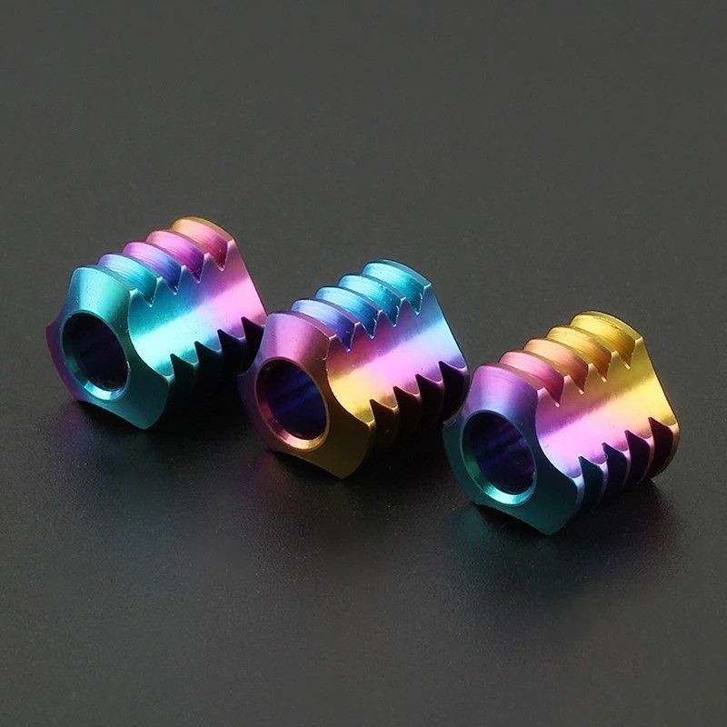 Handmade Colorful Titanium Knife Beads Paracord Bead Zipper Umbrella Size ONE SIZE - 3 Thumbnail