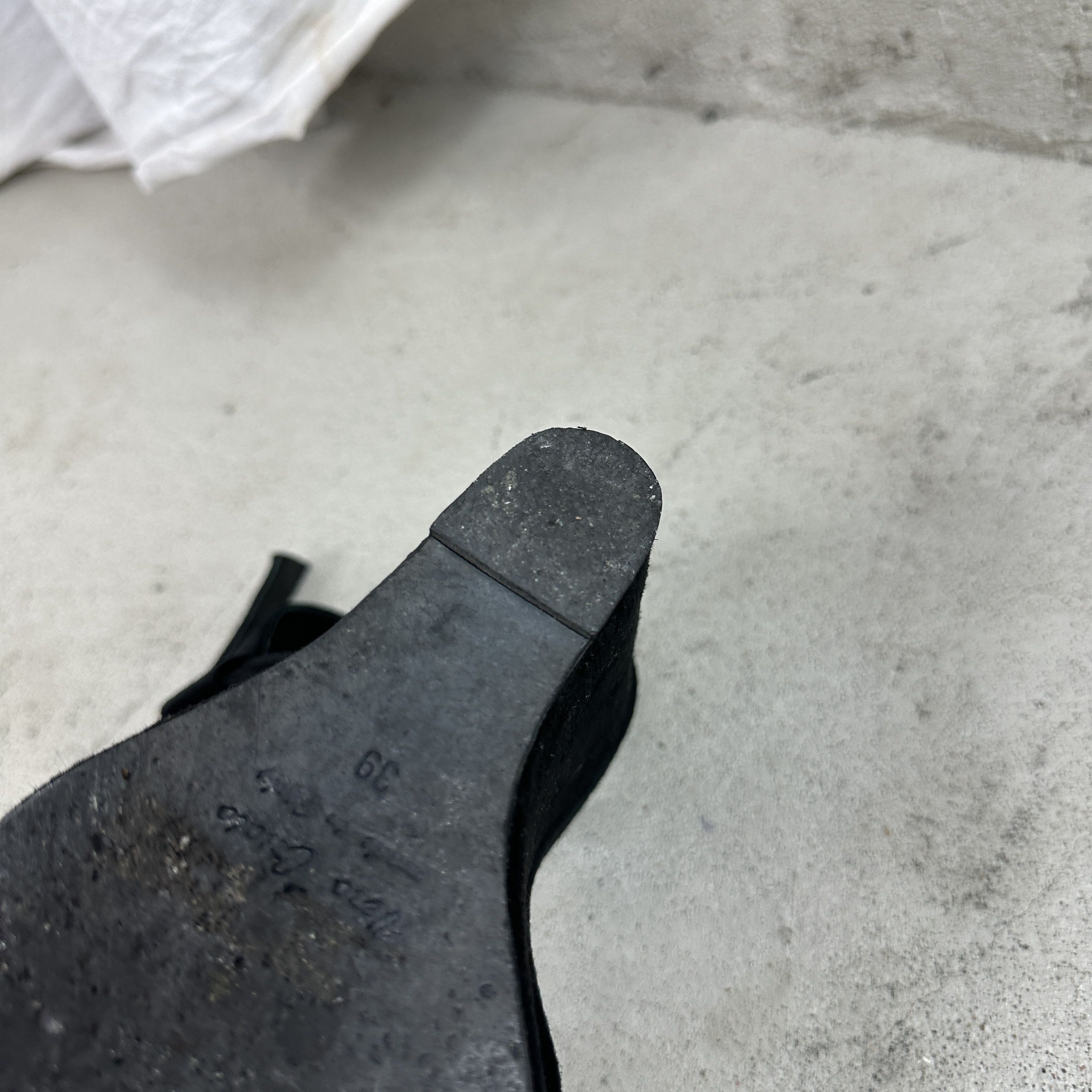 Ann Demeulemeester × Vintage Vintage Avant Garde Leather Wedge Suede Sandals Size US 8 / IT 38 - 12 Thumbnail