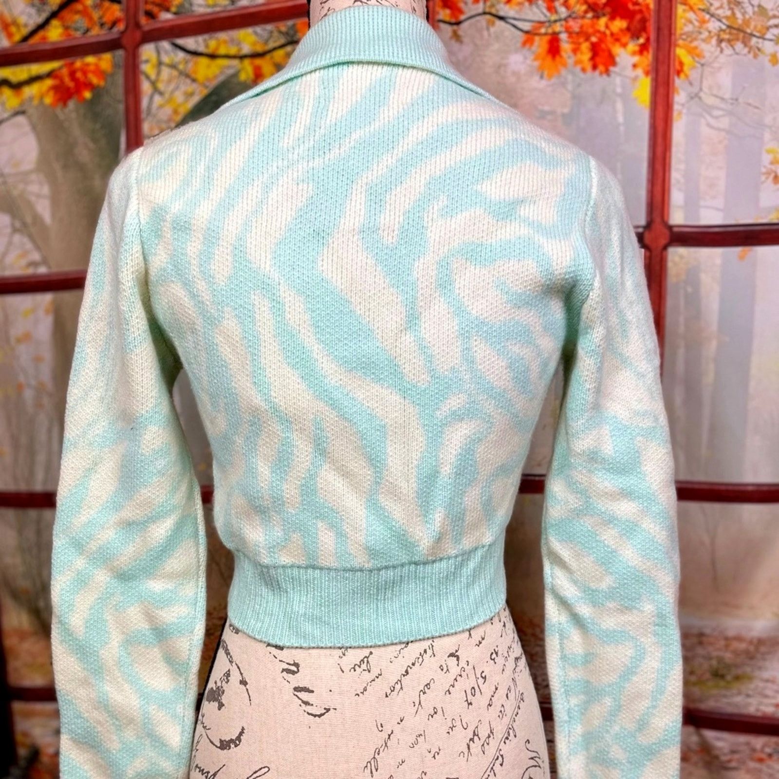 NAADAM Naadam Cashmino Marled Collared Cardigan Blue/White S Size S / US 4 / IT 40 - 11 Thumbnail