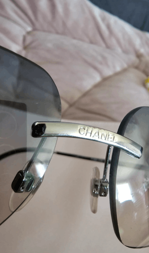 Chanel CHANEL Sunglasses 4085 Rimless Rhinestone 4017 Shields Size ONE SIZE - 3 Thumbnail