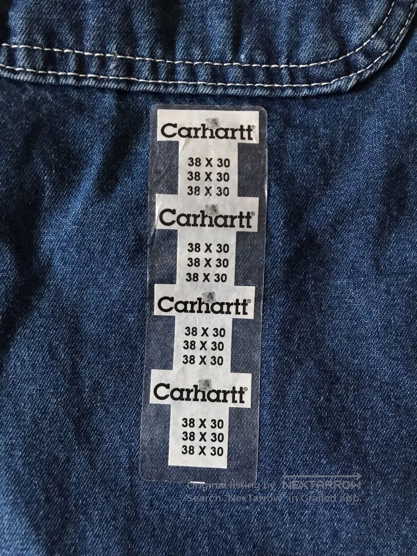 Carhartt Carhartt R07 W38L30 Denim Overalls. Size US 38 / EU 54 - 8 Thumbnail