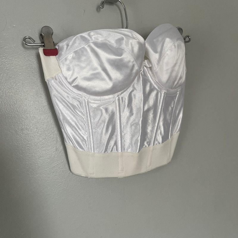 Other Wonderbra Women's White Satin Corset-Style Bustier 90C/34C Size ONE SIZE - 2 Thumbnail