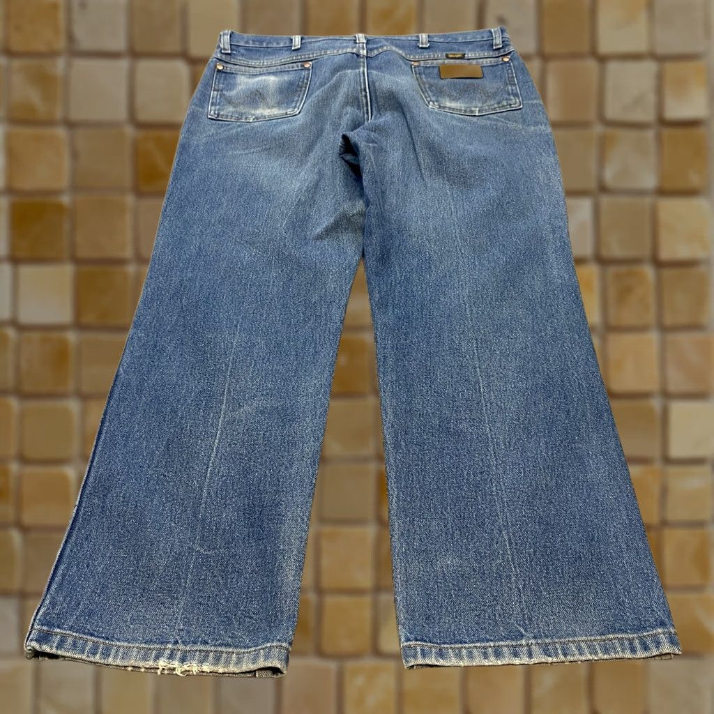 Wrangler Wrangler Cowboy Cut Jeans 936 Slim 38x28 Blue Denim Western Faded Distressed Men Size US 38 / EU 54 - 1 Thumbnail