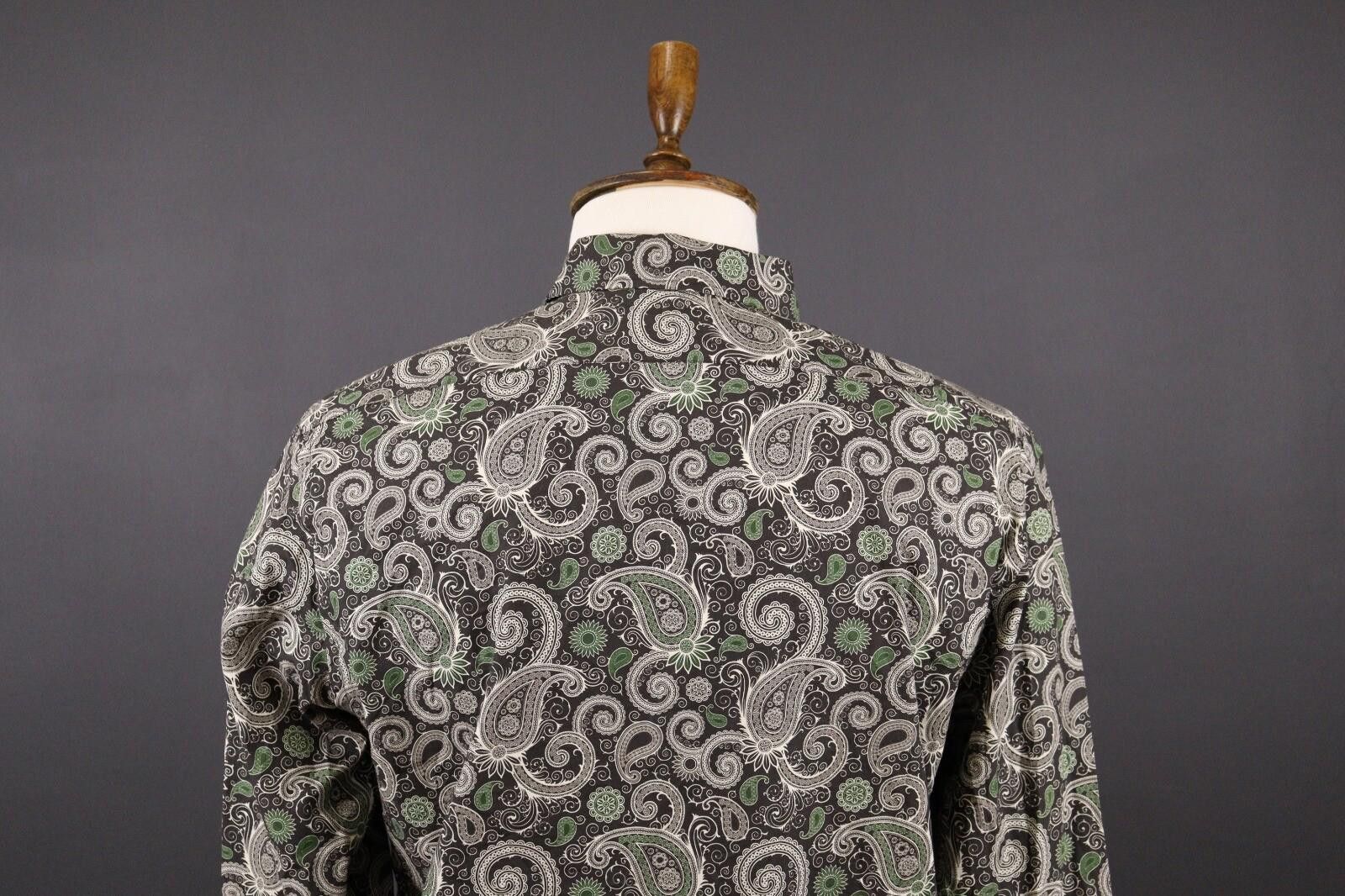 J.Lindeberg J. Lindeberg Slim Fit Paisley Jacquard Down Shirt Size XL Size US XL / EU 56 / 4 - 6 Thumbnail