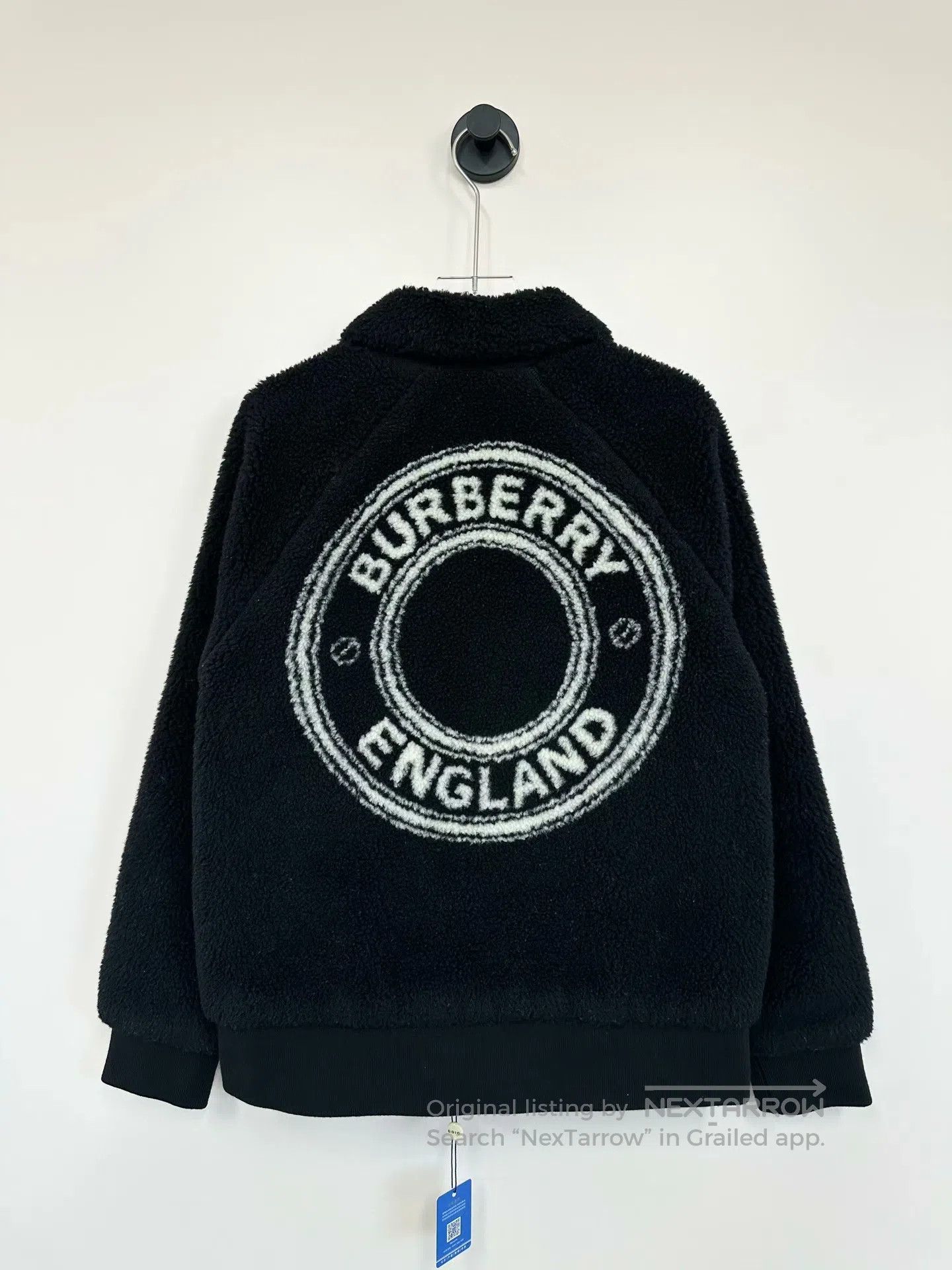 Burberry Burberry Black Letter Logo Zip-up Teddy Fleece Jacket| Size XXL / US 16-18 / IT 52-54 - 2 Thumbnail