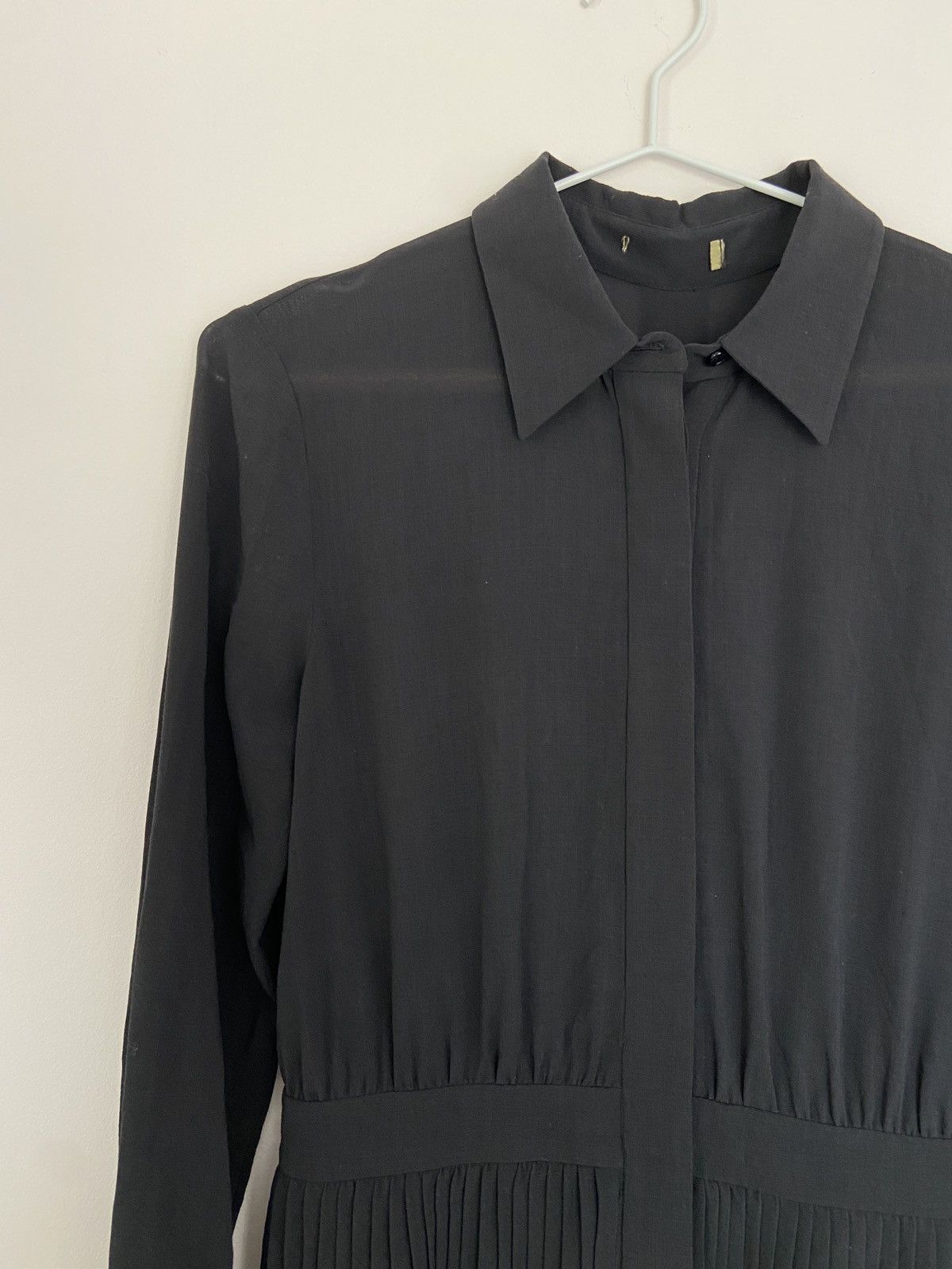 Loro Piana Loro Piana Black Woolen Pleated Dress Size XS / US 0-2 / IT 36-38 - 7 Thumbnail