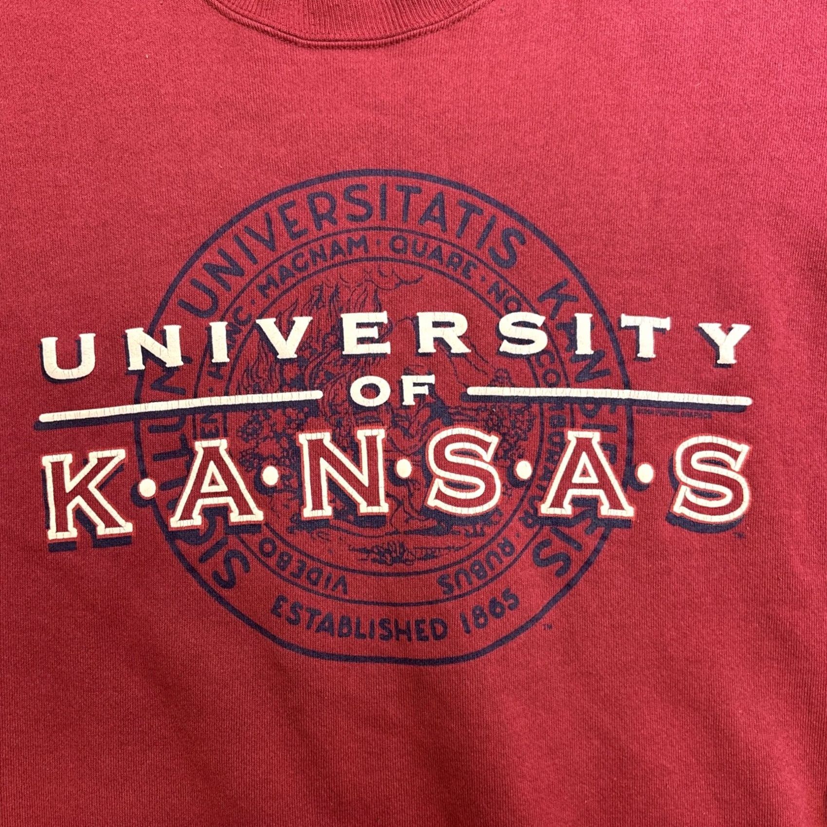 Hanes VINTAGE Hanes Heavyweight U Kansas Longsleeve Crewneck Sweater Men’s XL Red Mens Sweatshirt Size US XL / EU 56 / 4 - 2 Thumbnail