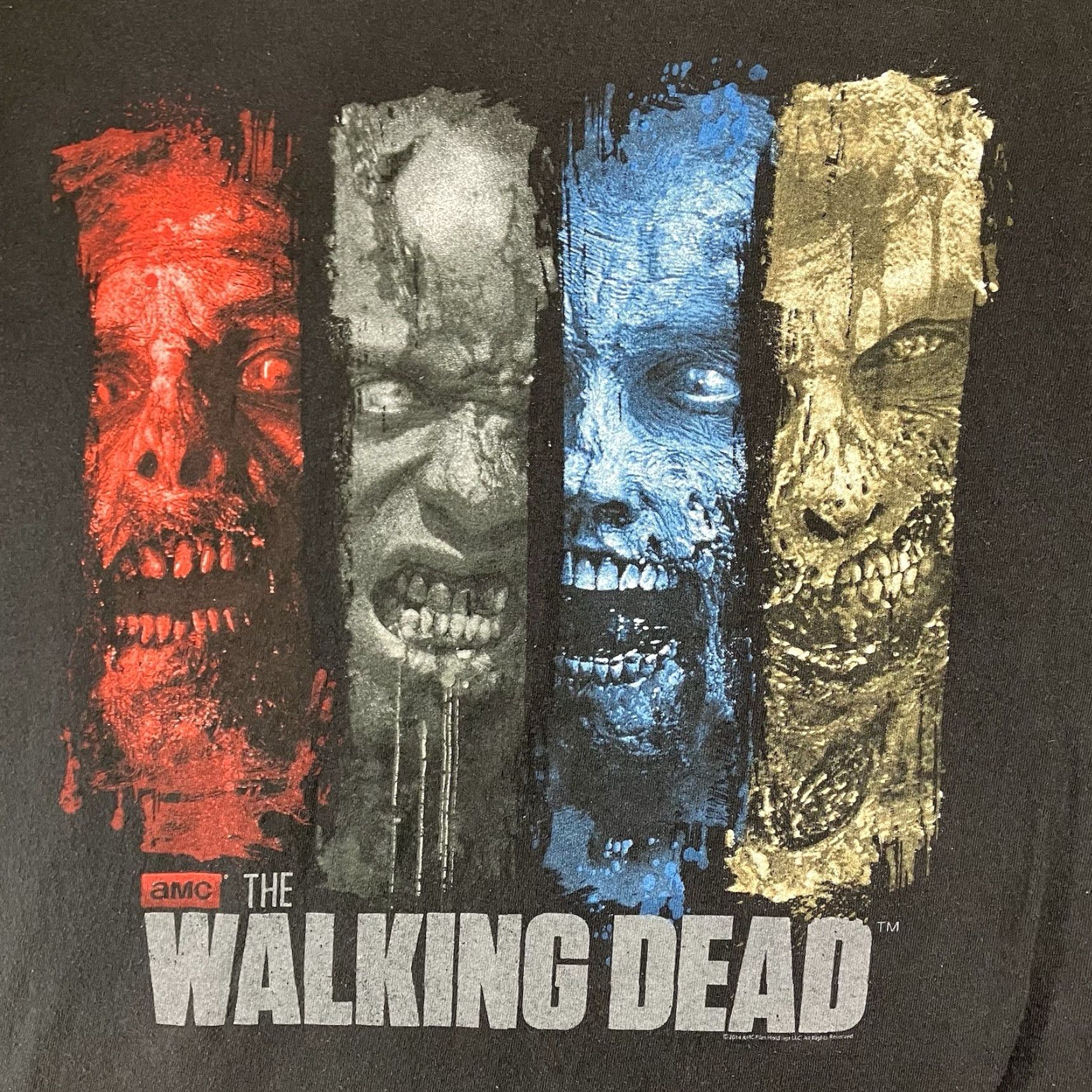 Delta 2014 AMC Walking Dead Promo T-Shirt Colorful Zombie Faces Adult Large Size US L / EU 52-54 / 3 - 3 Thumbnail