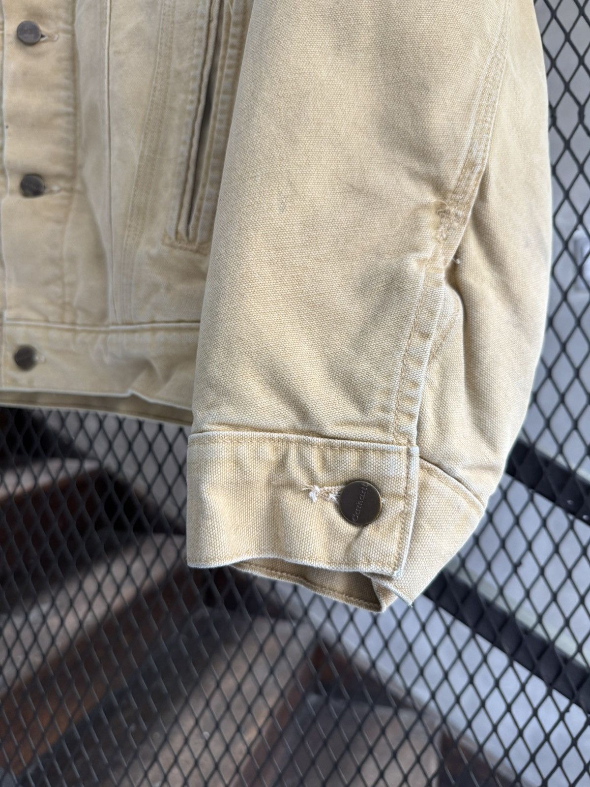 Carhartt Vintage 1990s Carhartt J233 WET Sherpa Lined Trucker Jacket Size US L / EU 52-54 / 3 - 4 Thumbnail