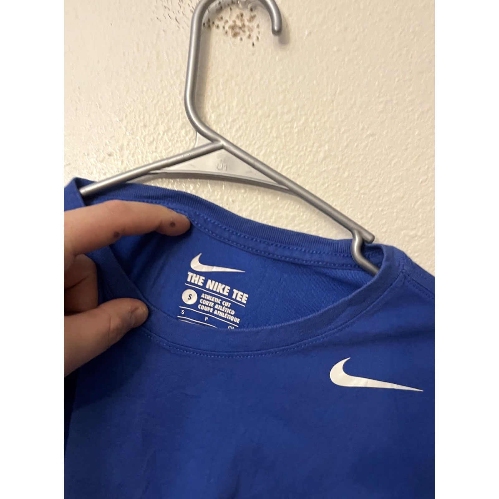 Nike Nike Dri-Fit Short Sleeve T-Shirt Mens Blue Size S Logo Solid Athletic Tee Size US S / EU 44-46 / 1 - 2 Thumbnail
