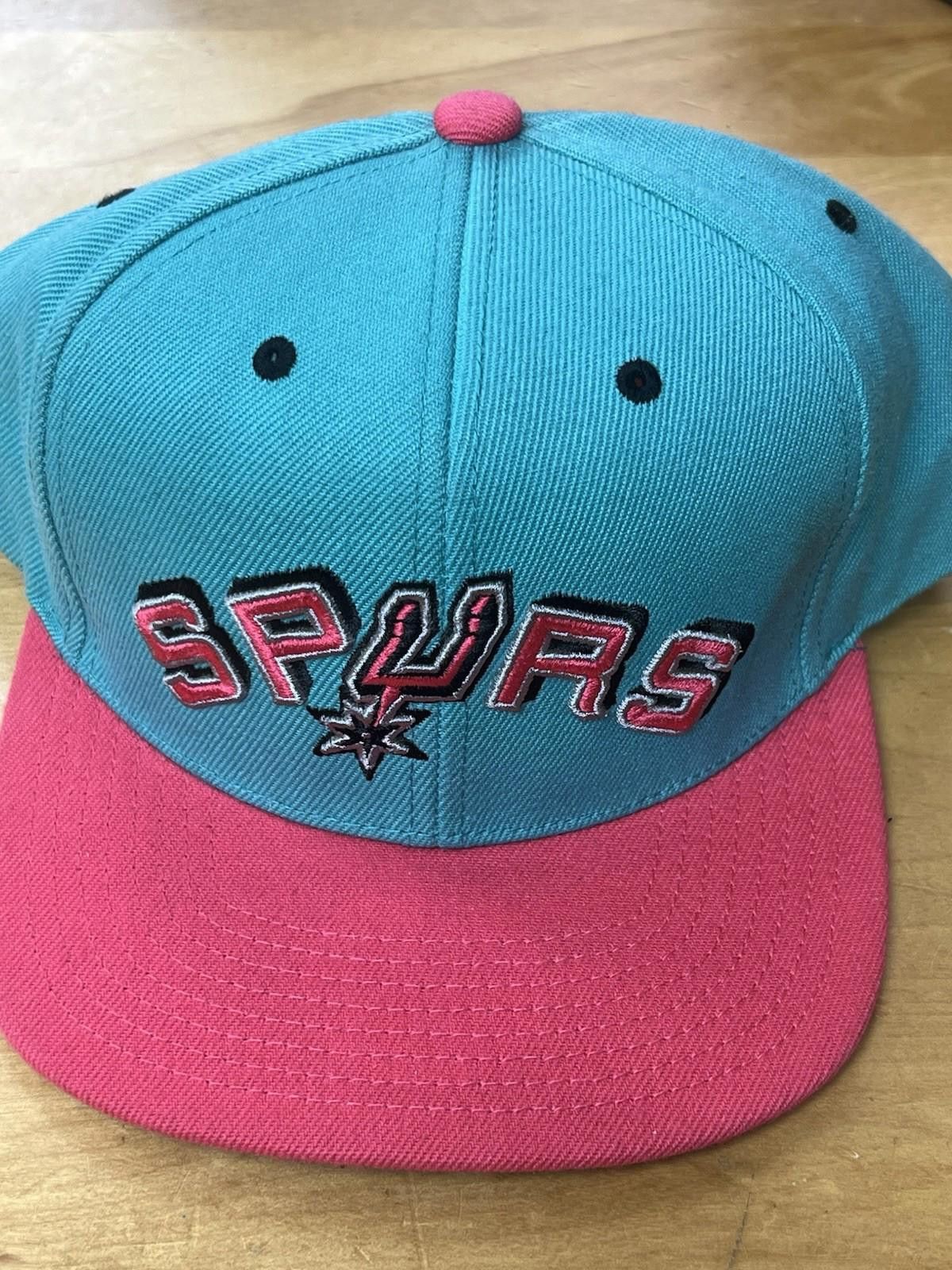 Mitchell & Ness Mitchell Ness San Antonio Spurs Teal Pink Snapback NBA Size ONE SIZE - 2 Thumbnail