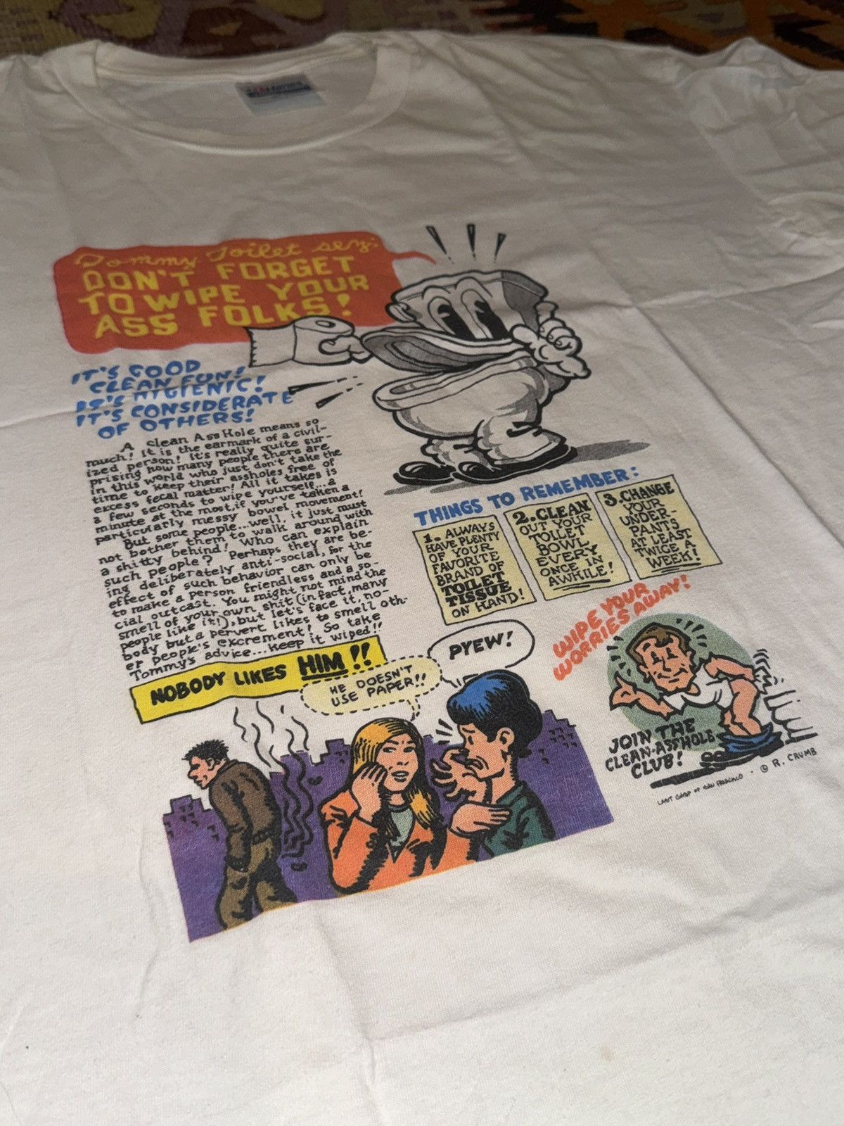 Vintage ultra rare robert r crumb grail tommy toilet last gasp xl us Size US XL / EU 56 / 4 - 4 Thumbnail