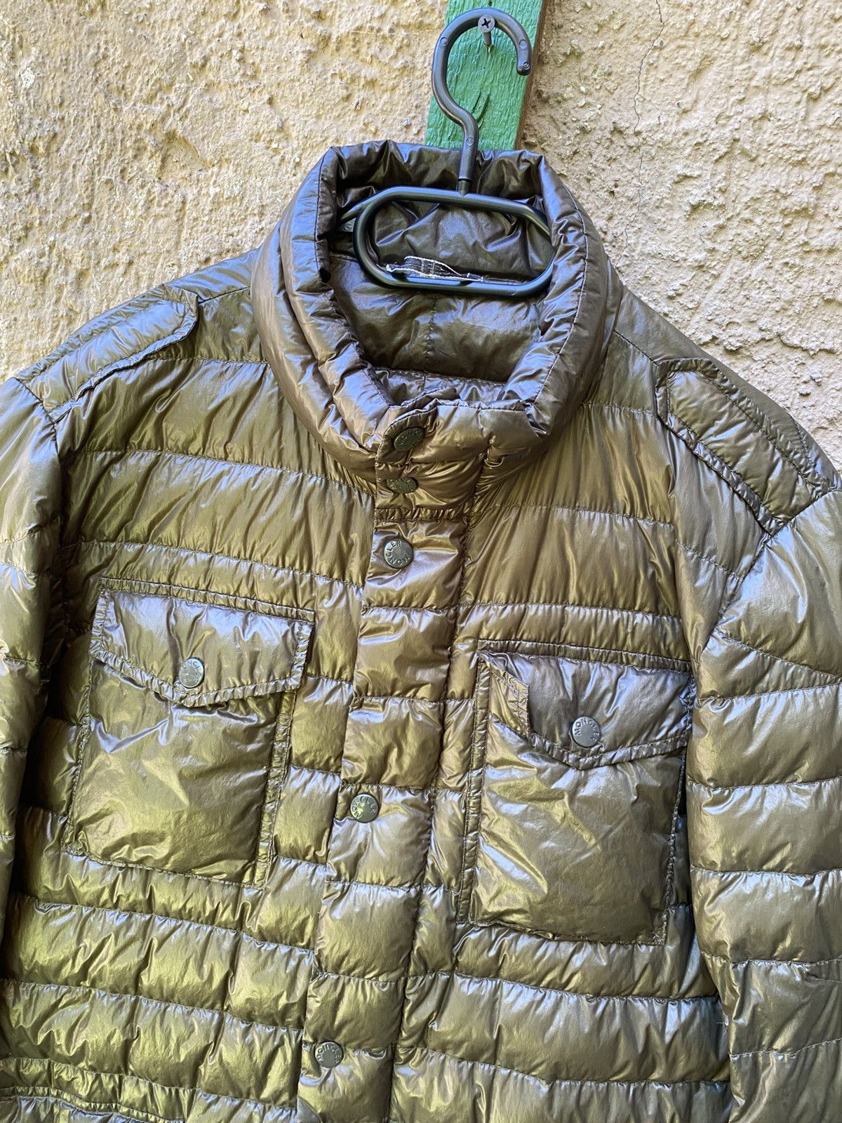 Moncler Moncler Omer Jacket Light Down Quilted Size 3 Olive Color Size US L / EU 52-54 / 3 - 2 Thumbnail