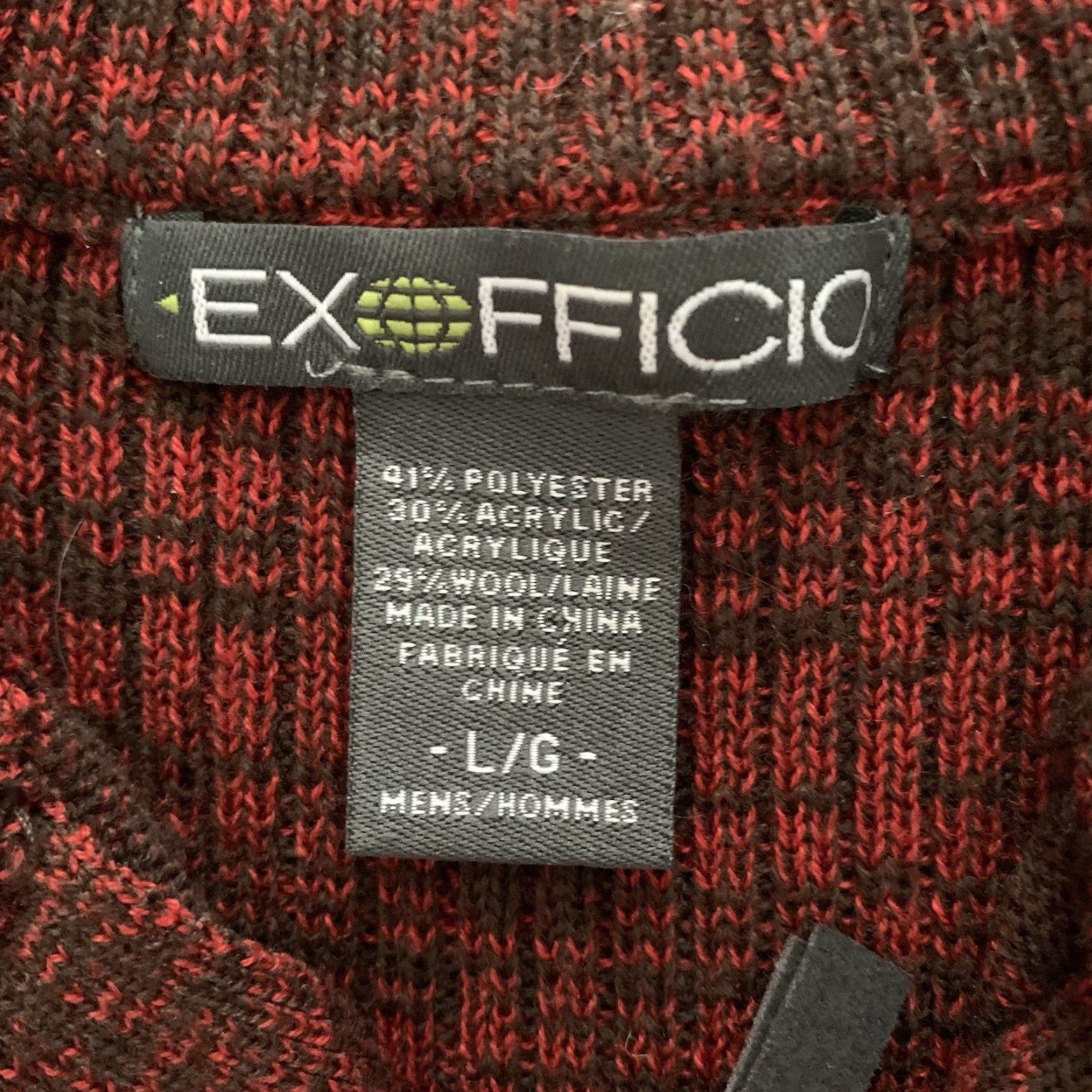 ExOfficio Exofficio Sweater Mens L 1/4 Zip Striped Rust Orange Lightweight Breathable Casual Travel Outdoor Modern Size US L / EU 52-54 / 3 - 2 Thumbnail