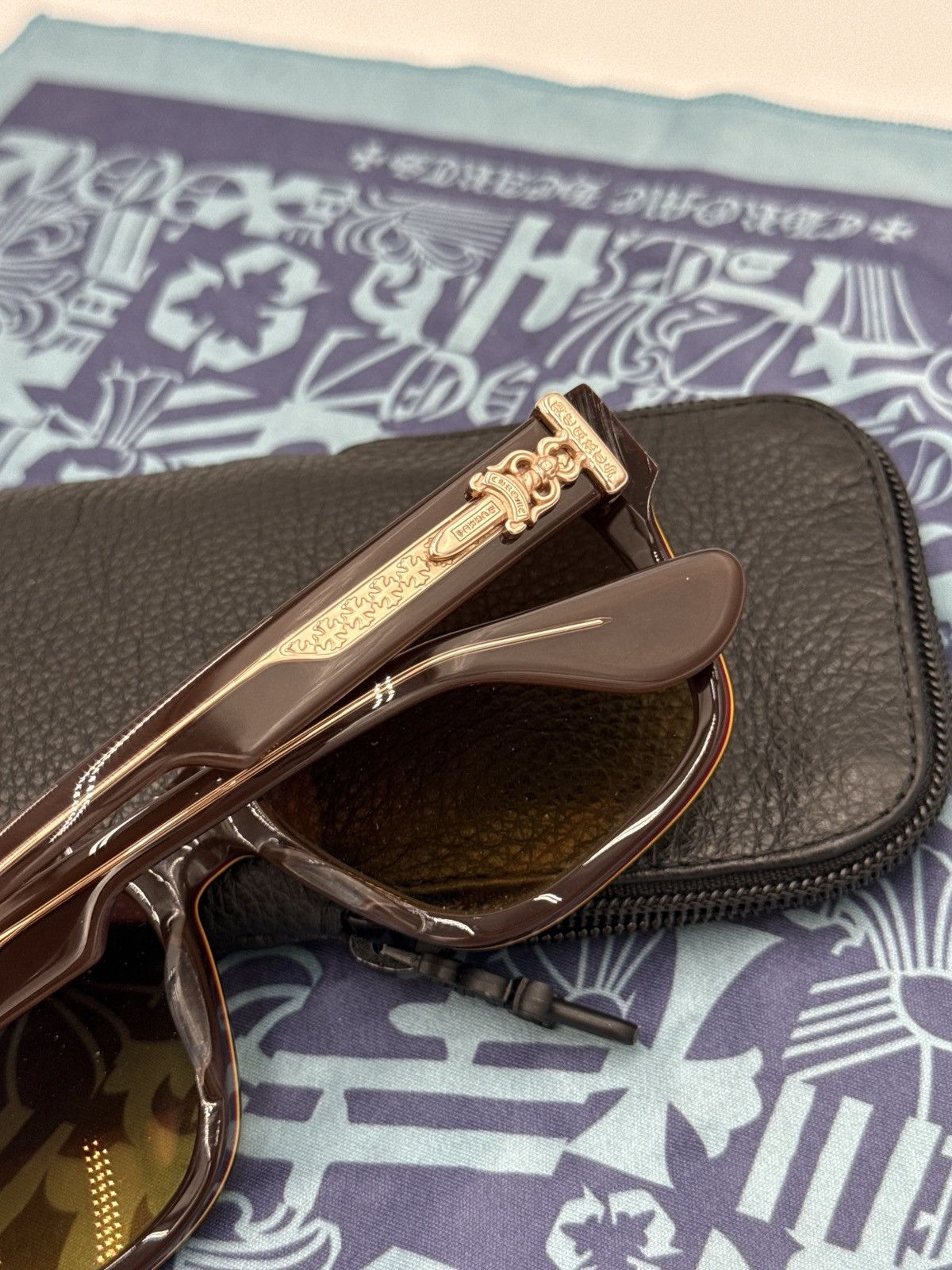 Chrome Hearts Chrome Hearts Box-Officer Glasses 18k Gold Size ONE SIZE - 13 Thumbnail
