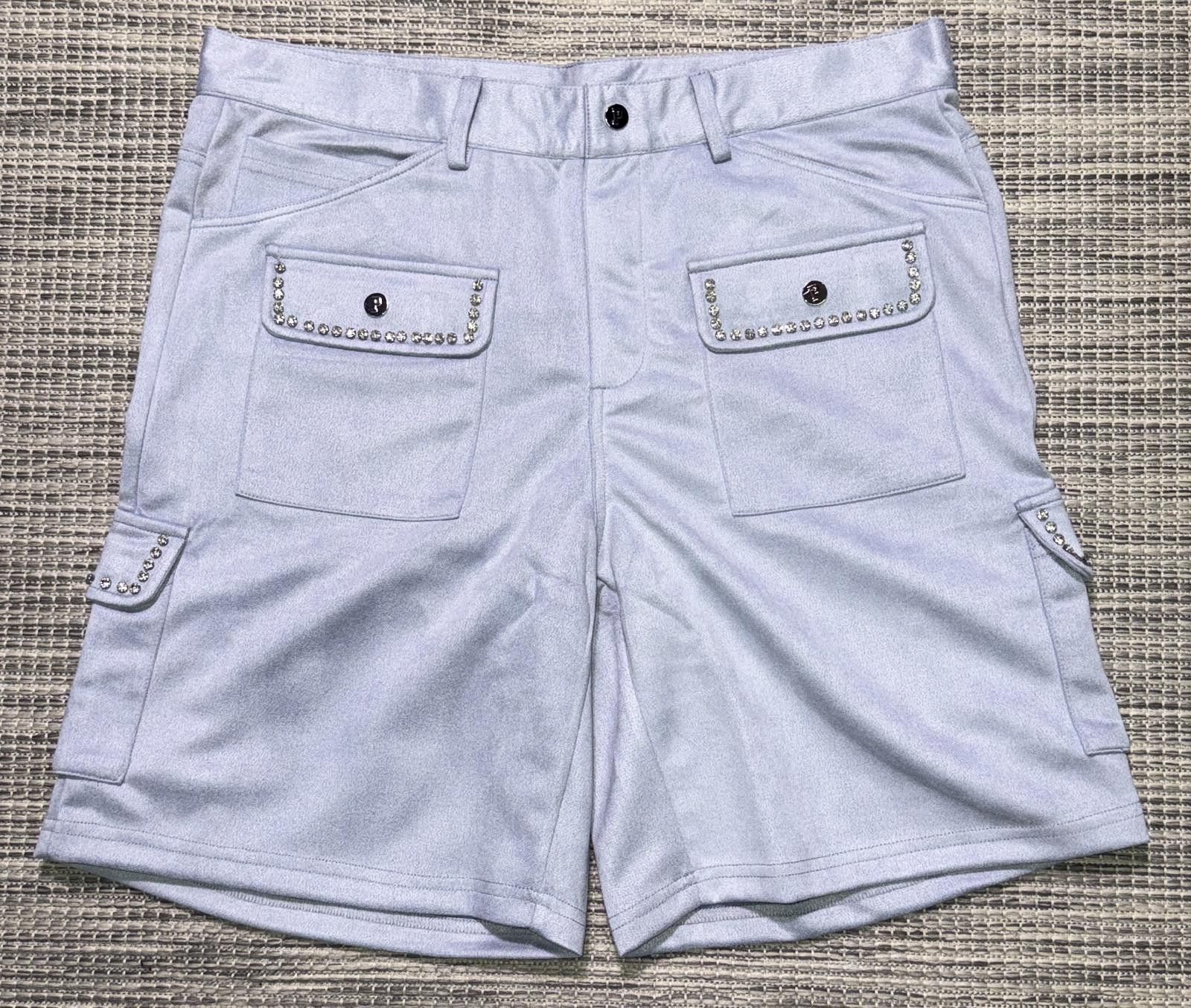 Other Prestige Blue Deerskin Rhinestone Shorts Size US 34 / EU 50 - 1 Thumbnail